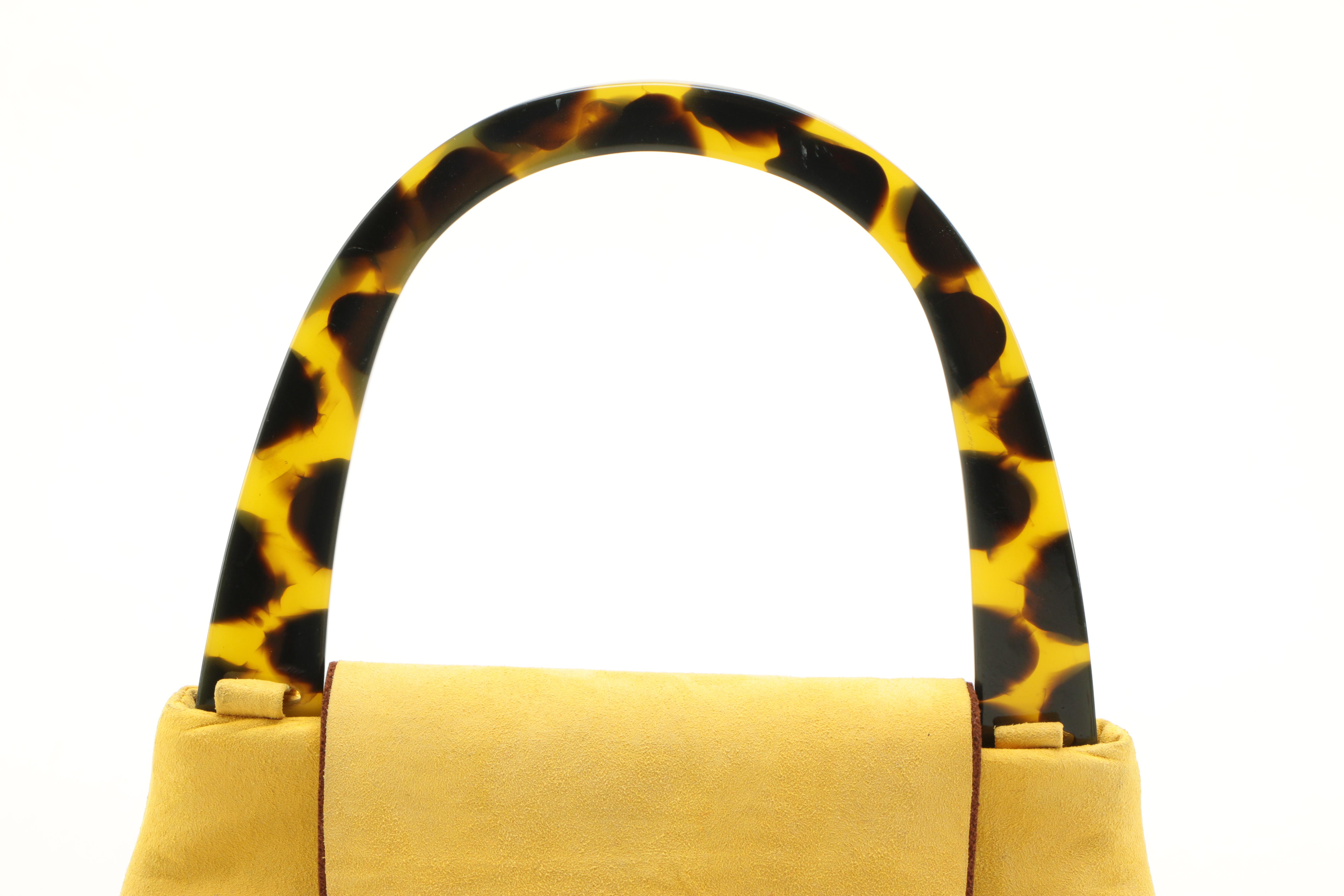 Marigot Yellow Suede Handbag