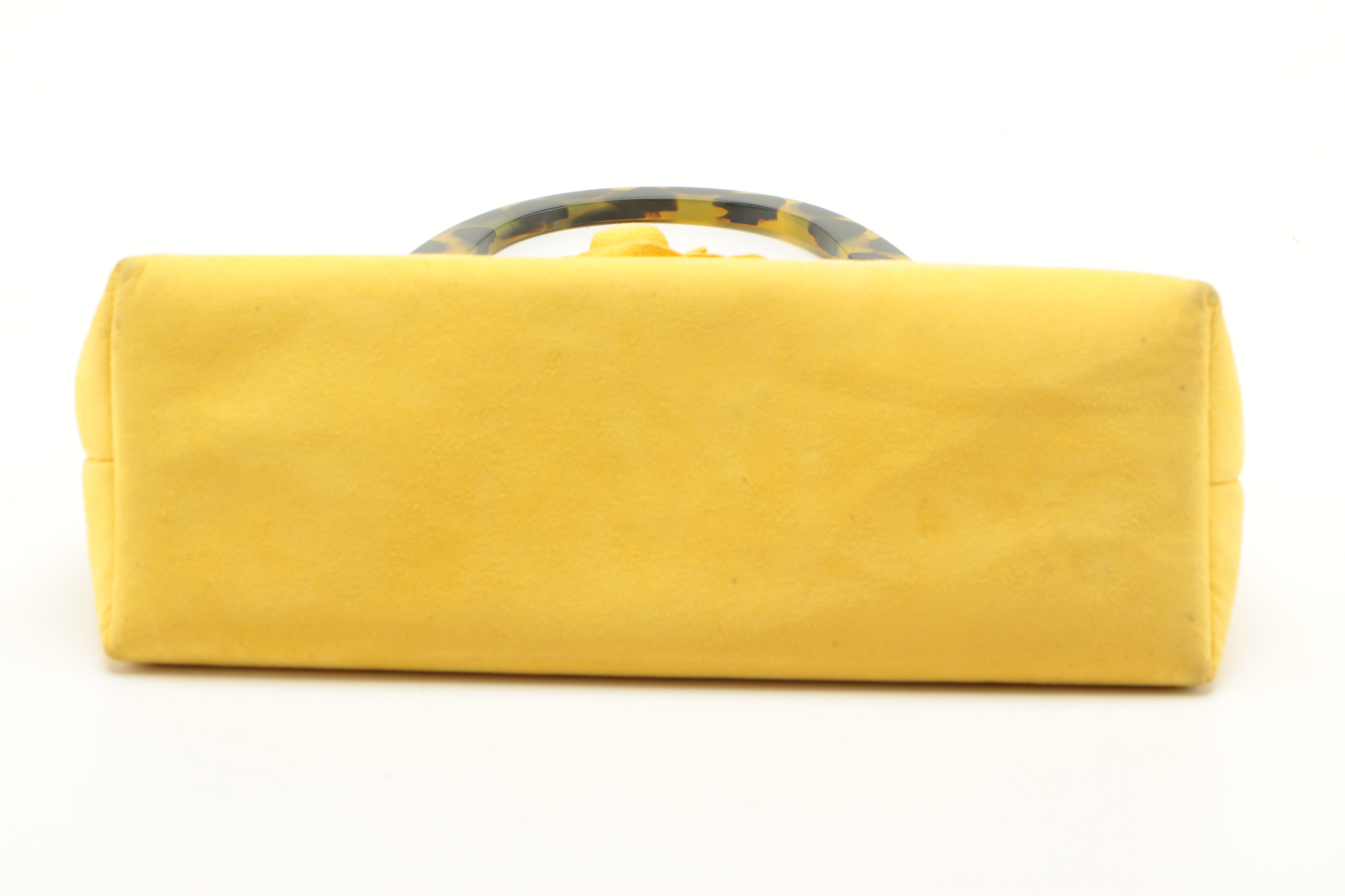 Marigot Yellow Suede Handbag