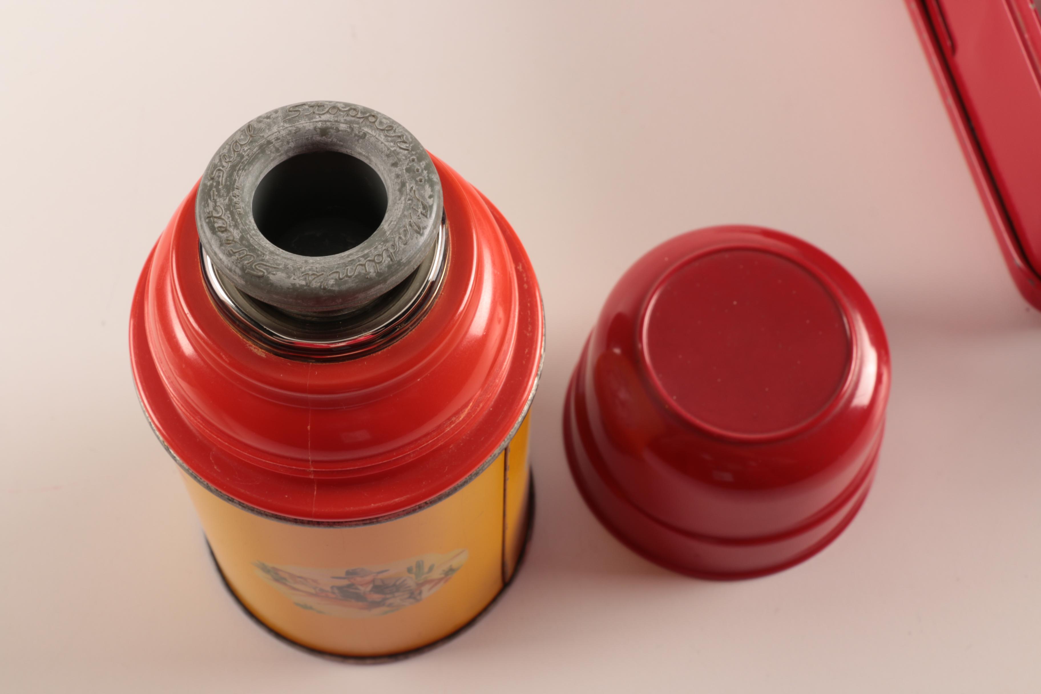 Vintage Hopalong Cassidy Metal Lunch Box and Thermos