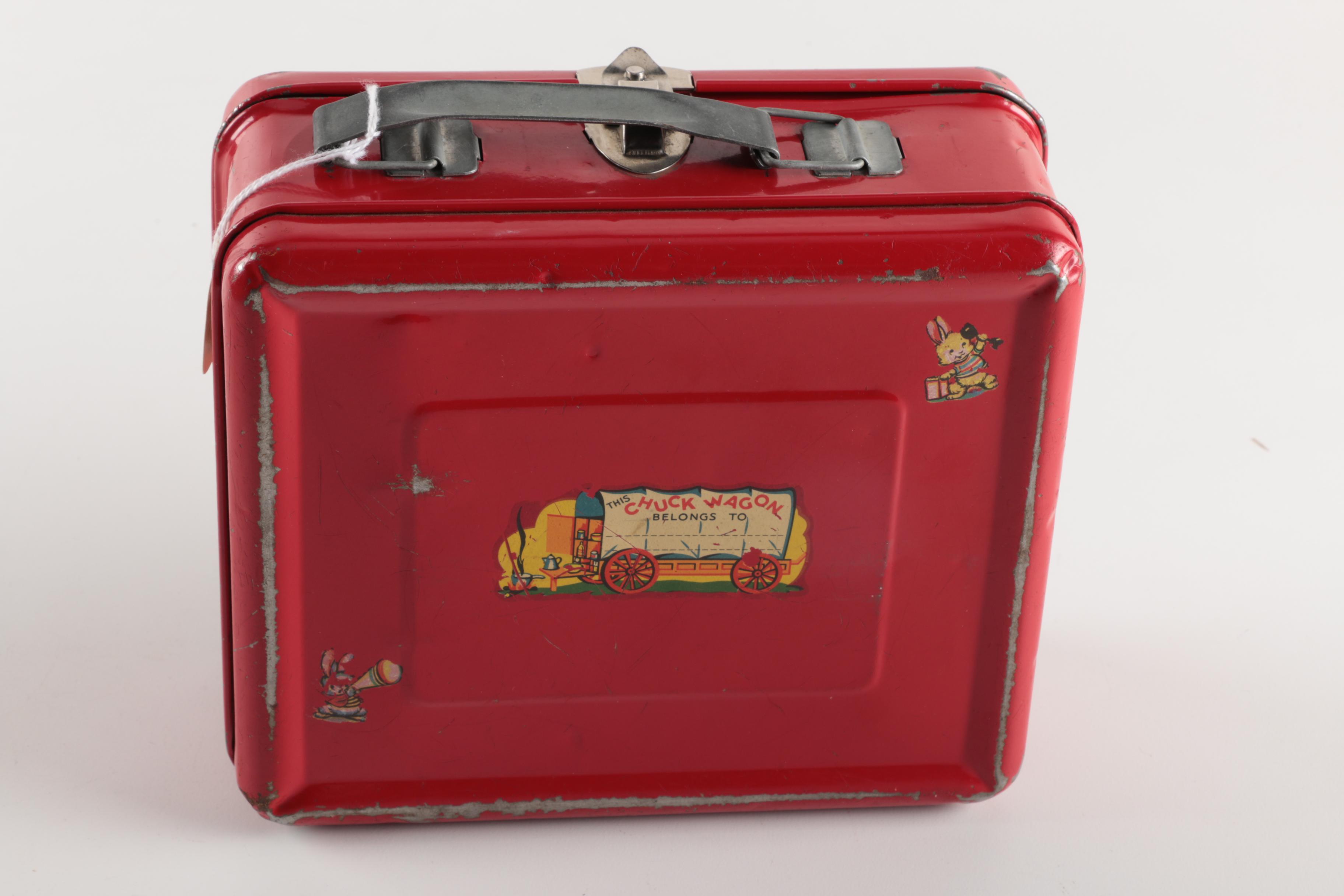 Vintage Hopalong Cassidy Metal Lunch Box and Thermos