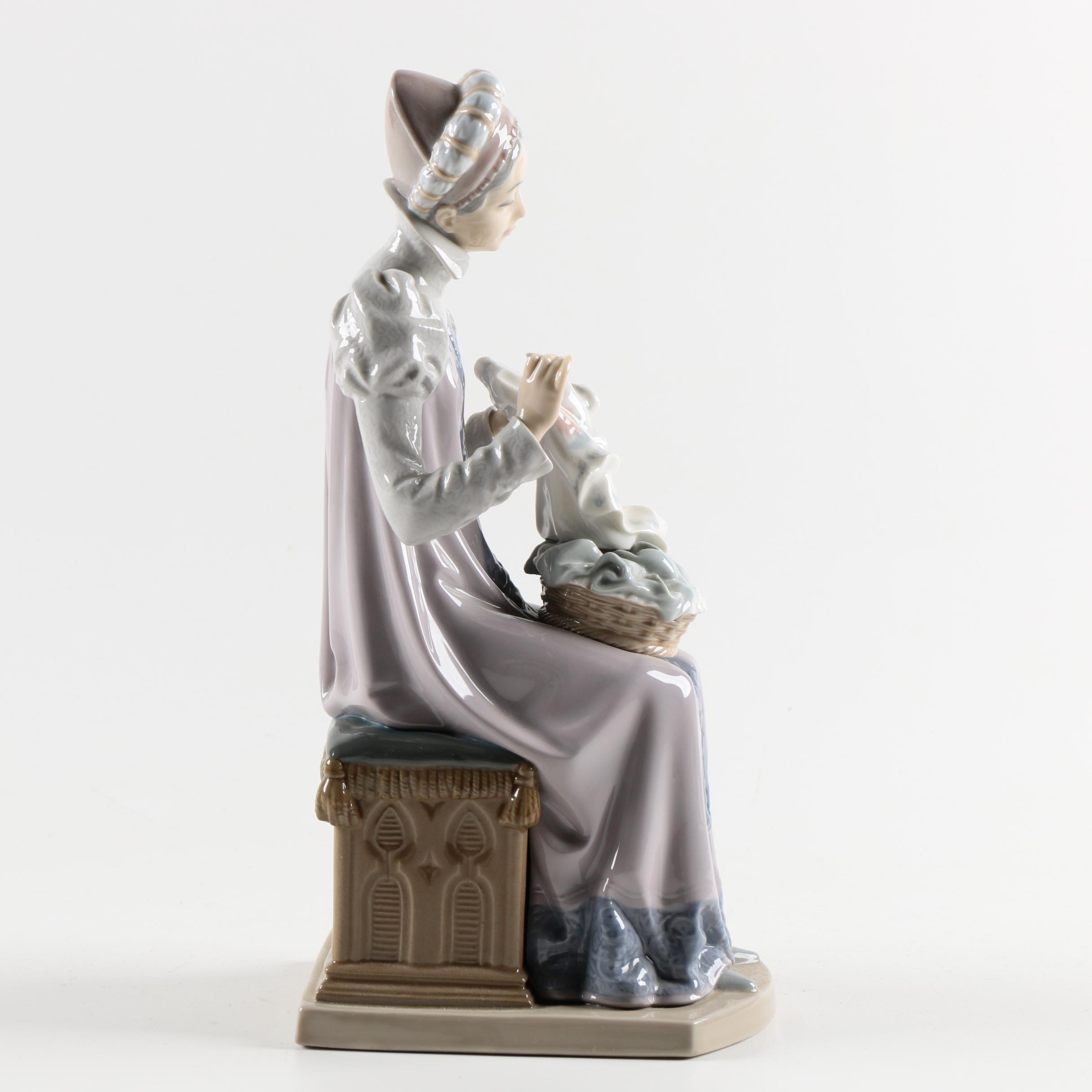 Vintage Lladró "Sewing a Trousseau" Figurine
