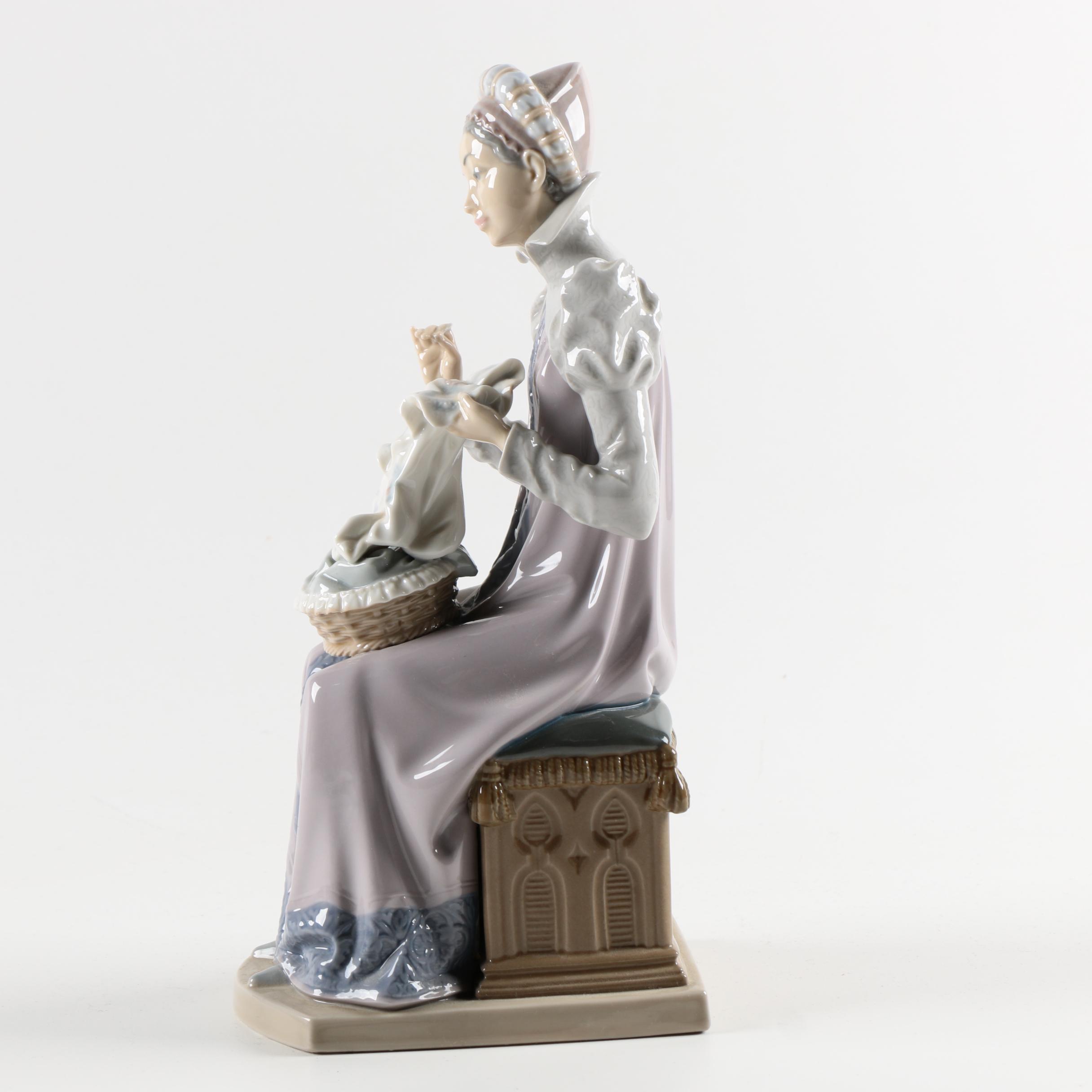Vintage Lladró "Sewing a Trousseau" Figurine