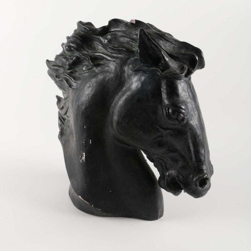 Vintage Austin Productions Inc. Ceramic Sculpture of Horse Head