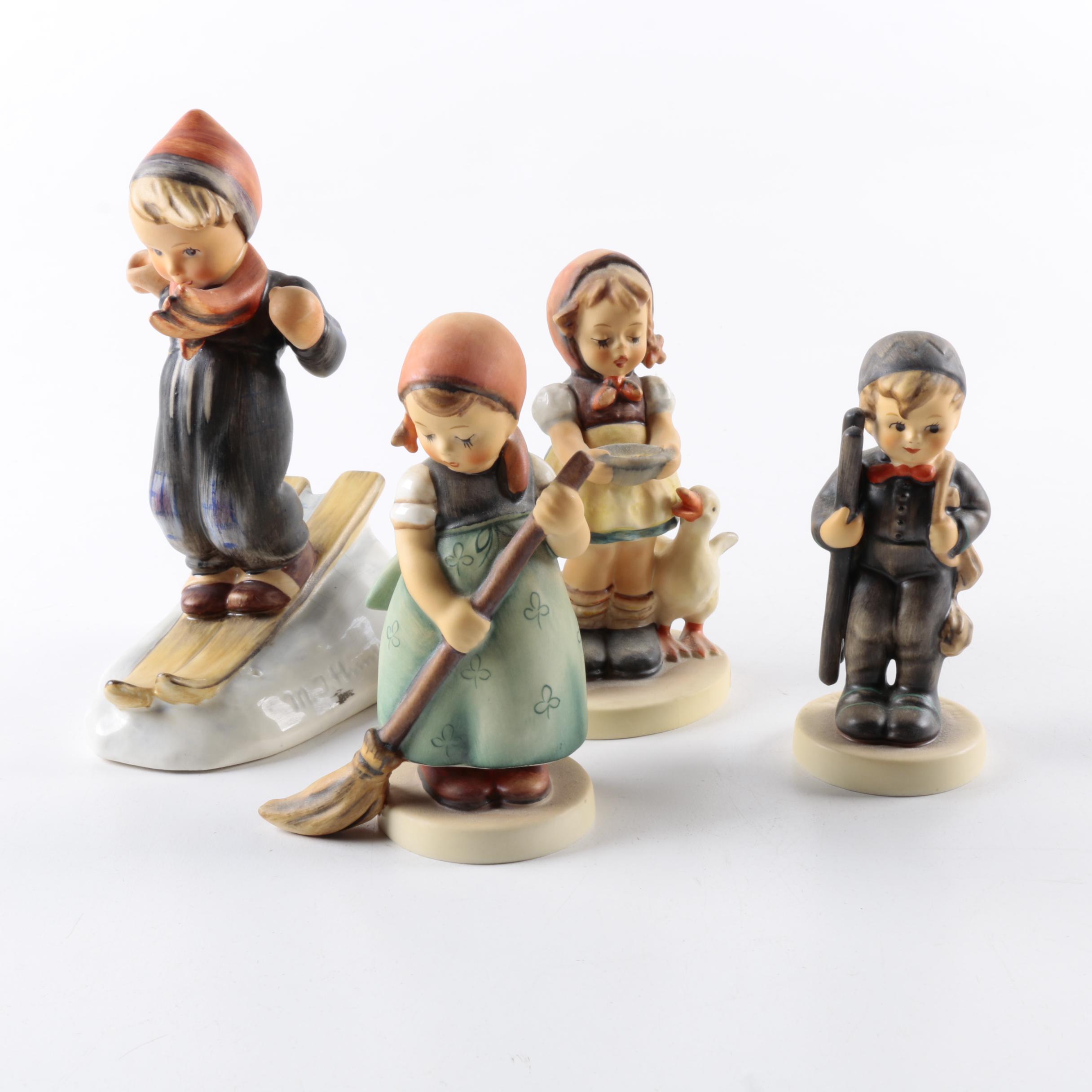 Vintage Hummel Figurines Including "Chimney Sweep"