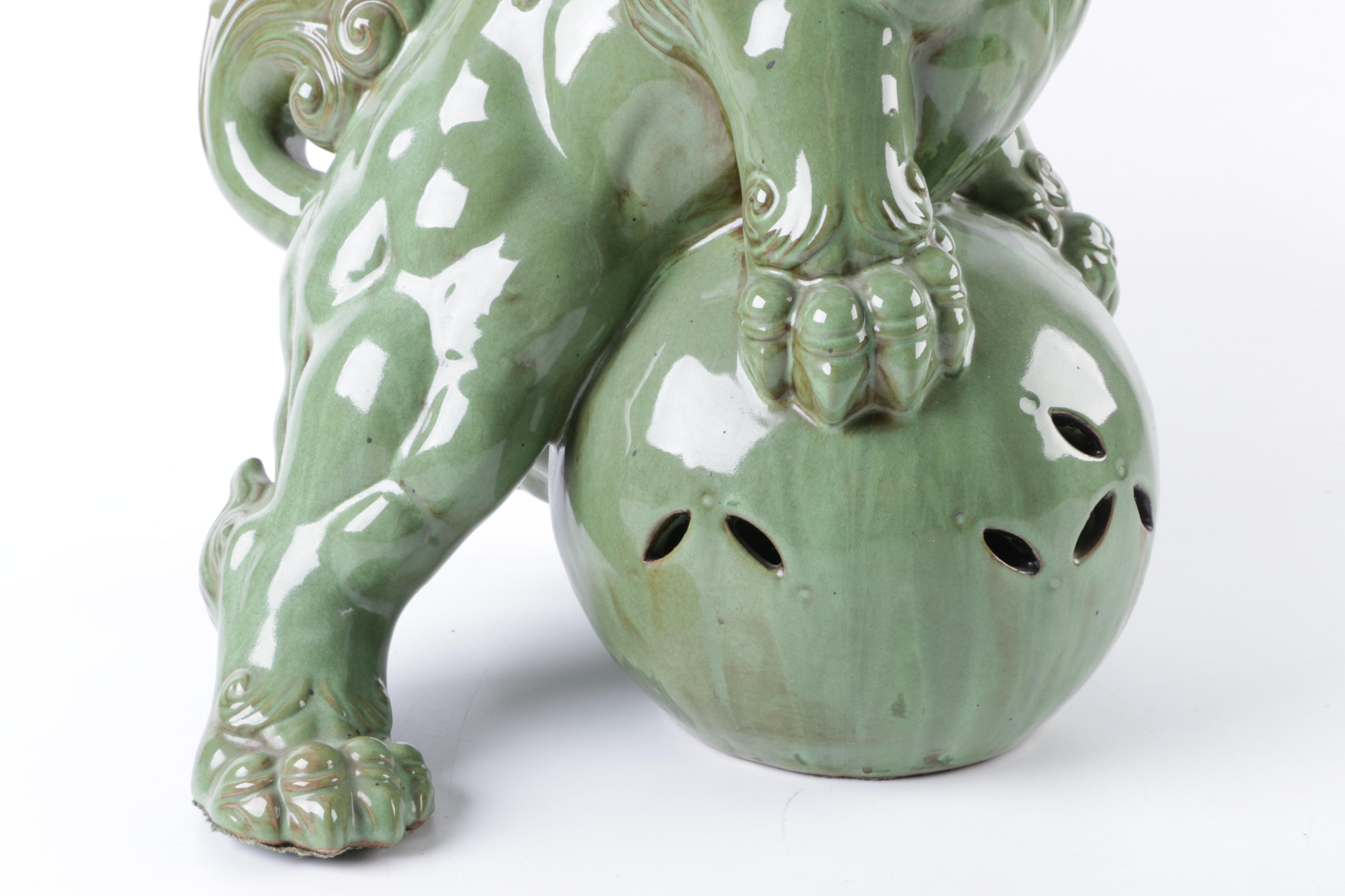 Ceramic Chinese Guardian Lion