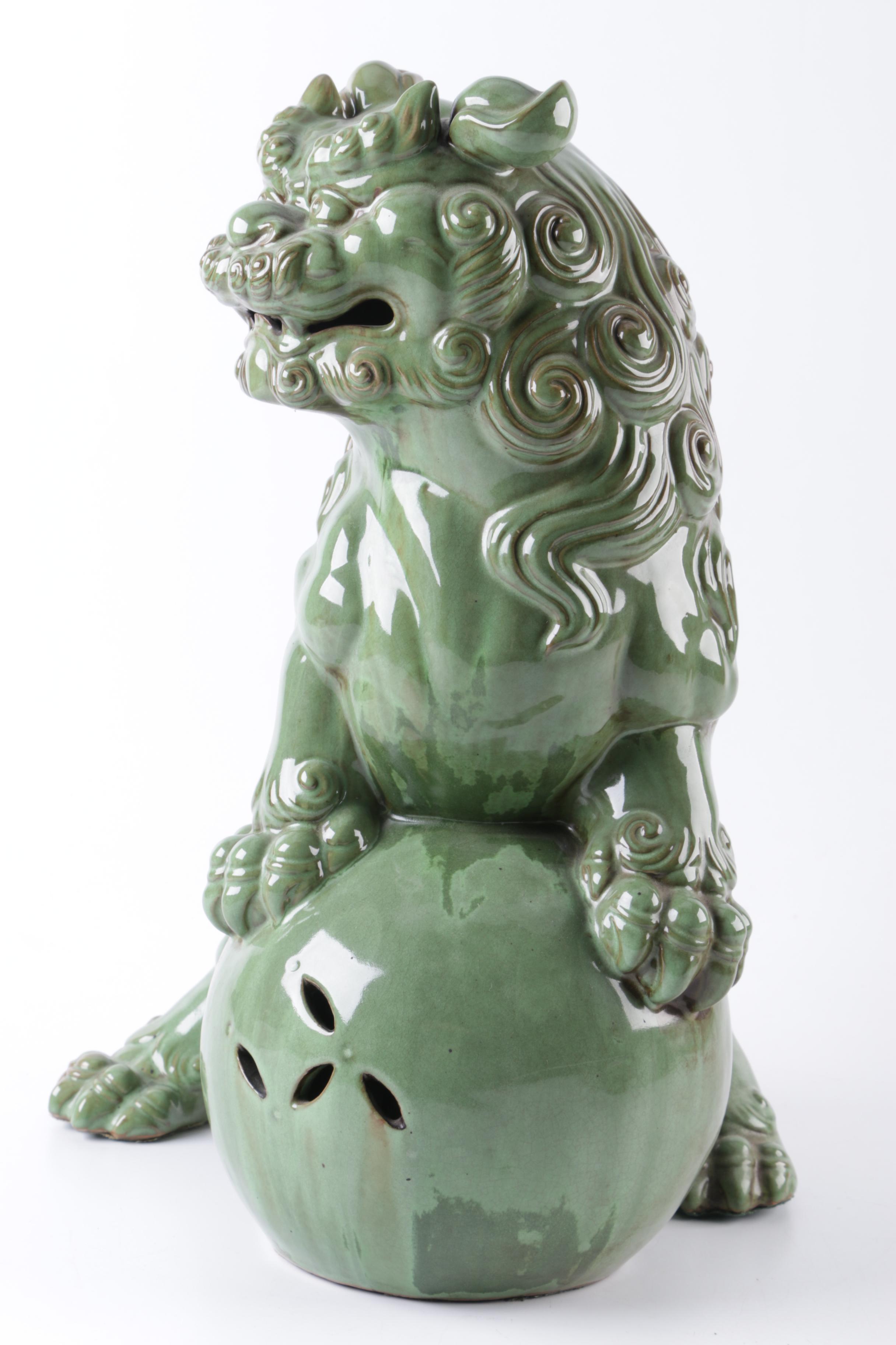 Ceramic Chinese Guardian Lion