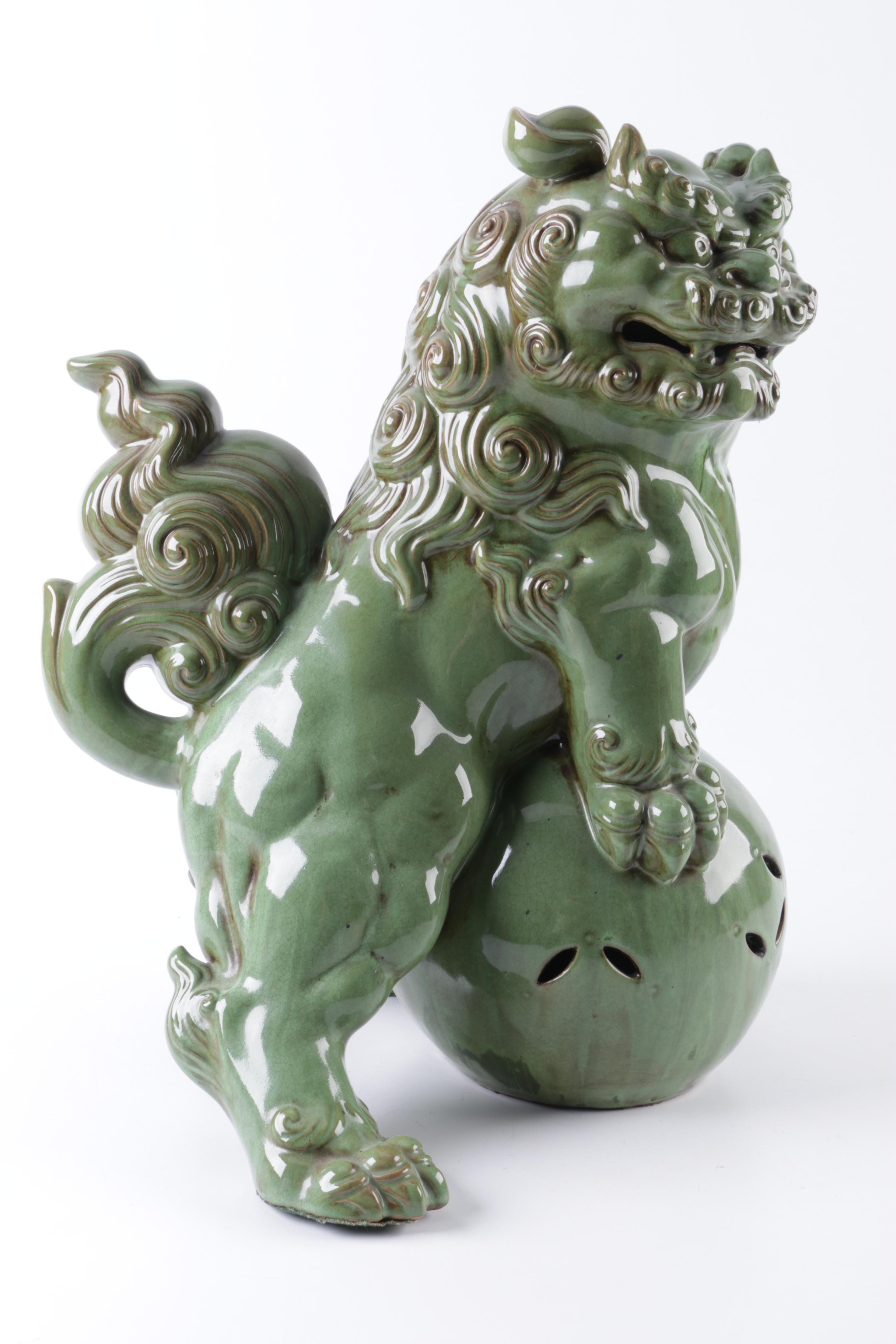 Ceramic Chinese Guardian Lion