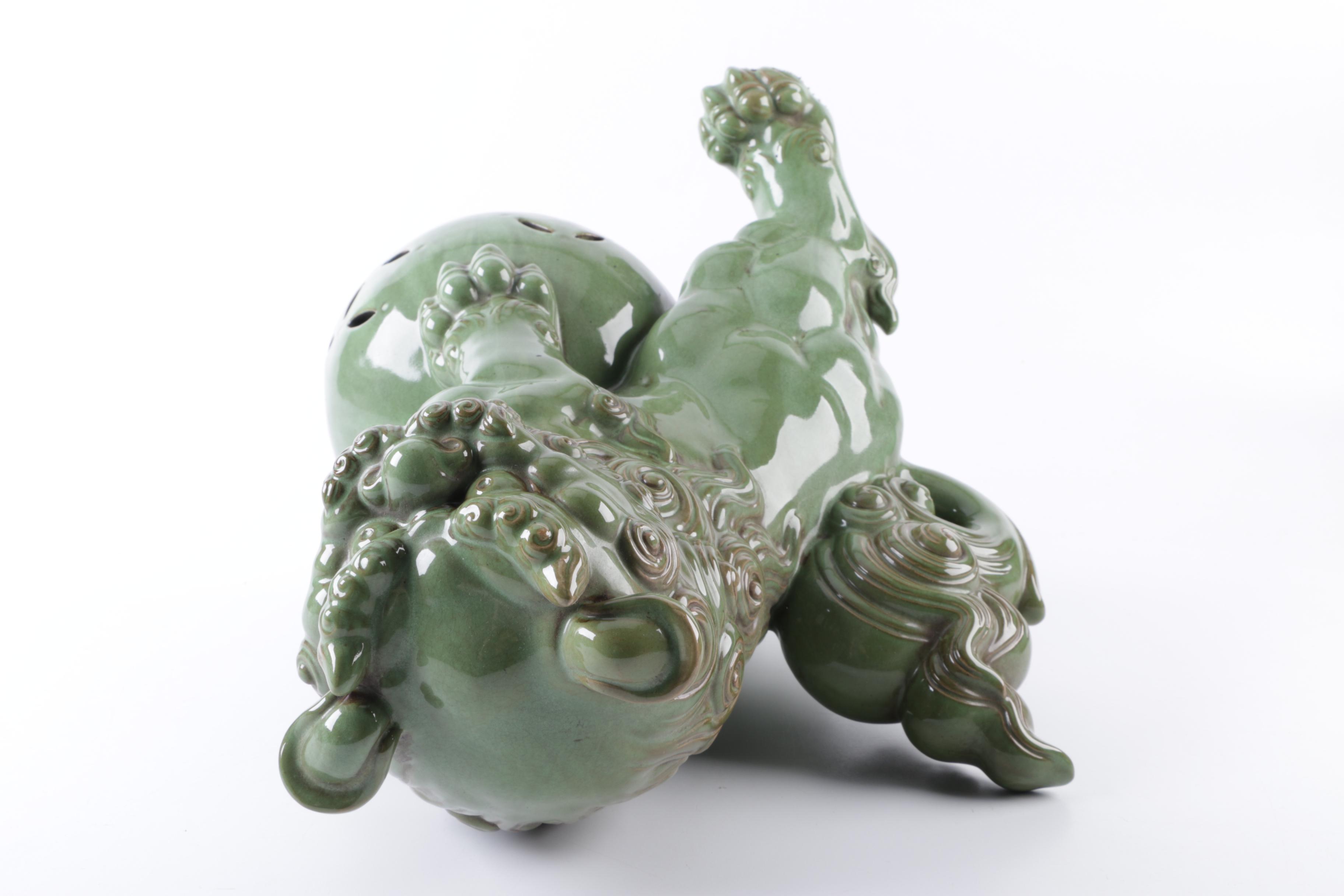 Ceramic Chinese Guardian Lion