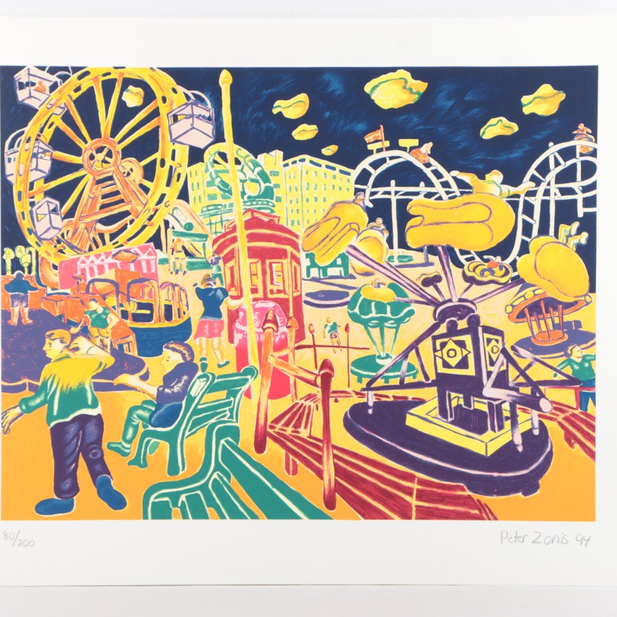 Peter Zonis Limited Edition Serigraph on Paper of Carnival