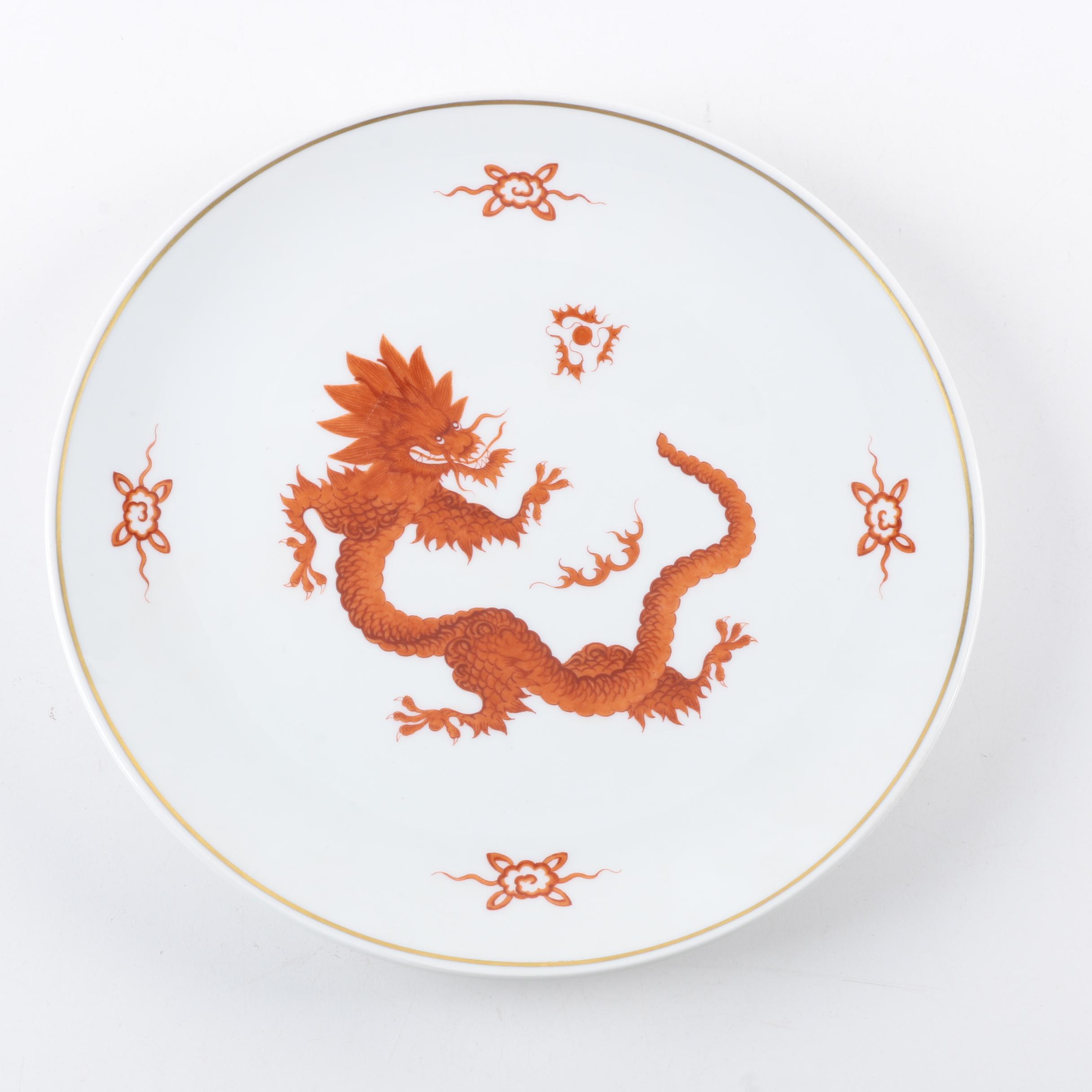 Meissen "Ming Dragon Red" Plate