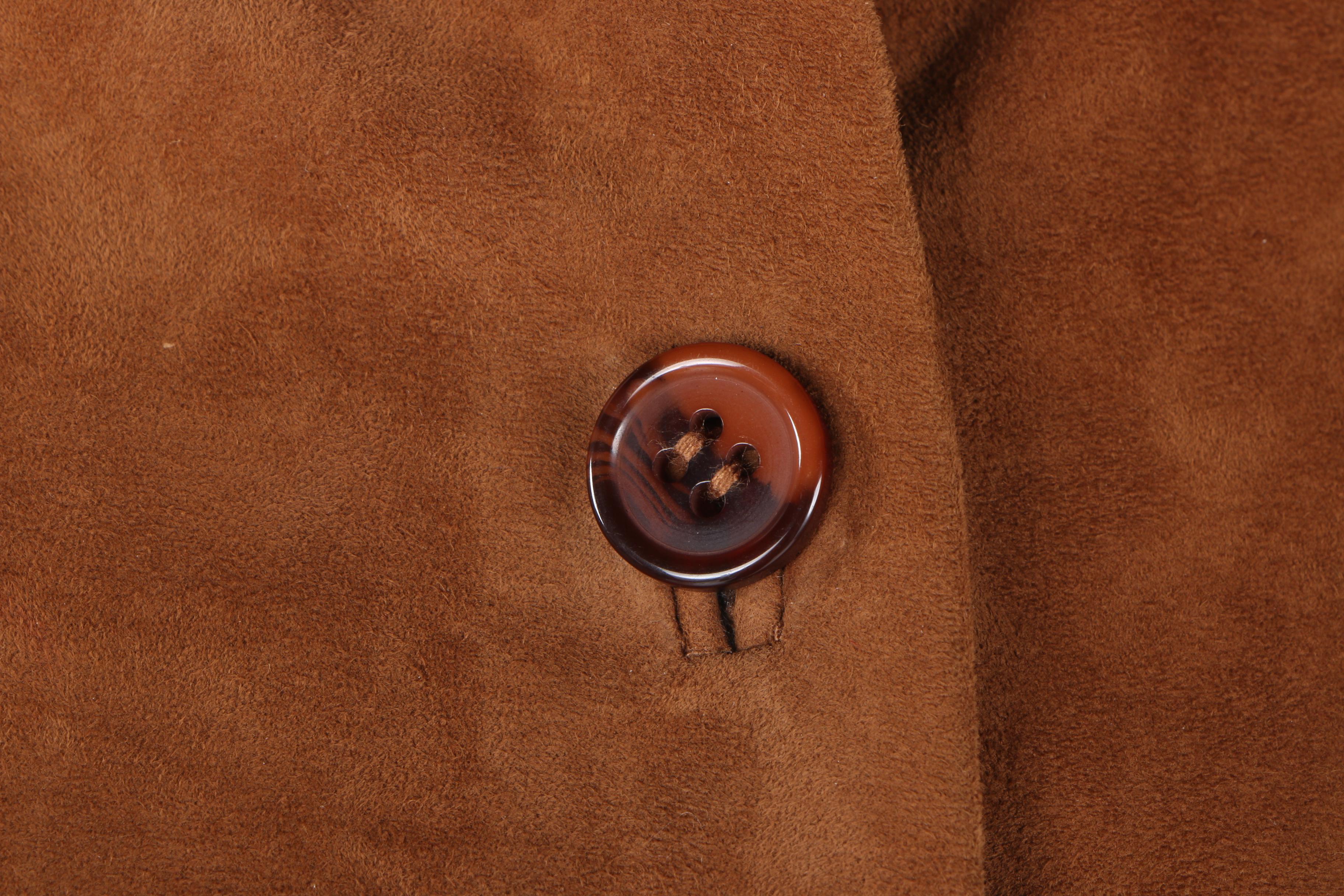 Women's Brown Faux Suede Shirt Jacket