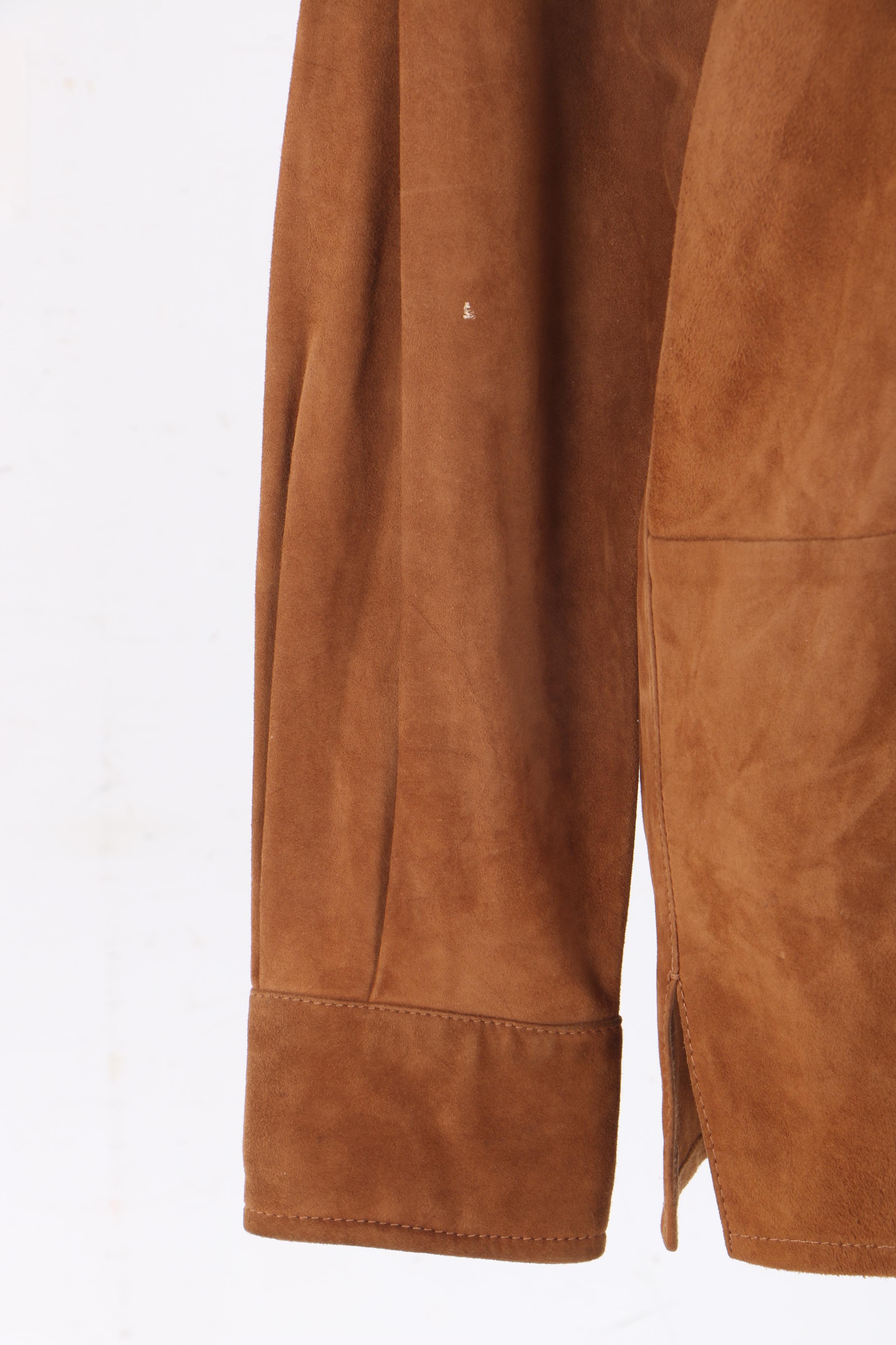 Women's Brown Faux Suede Shirt Jacket