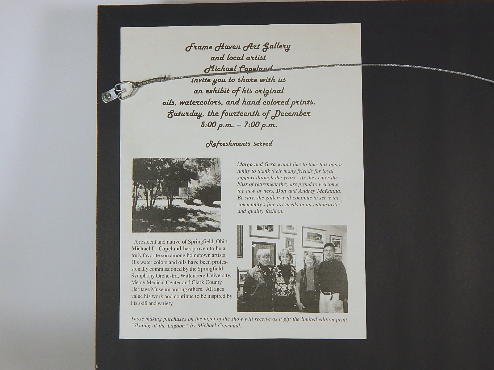 Michael Copeland Signed Original Watercolor