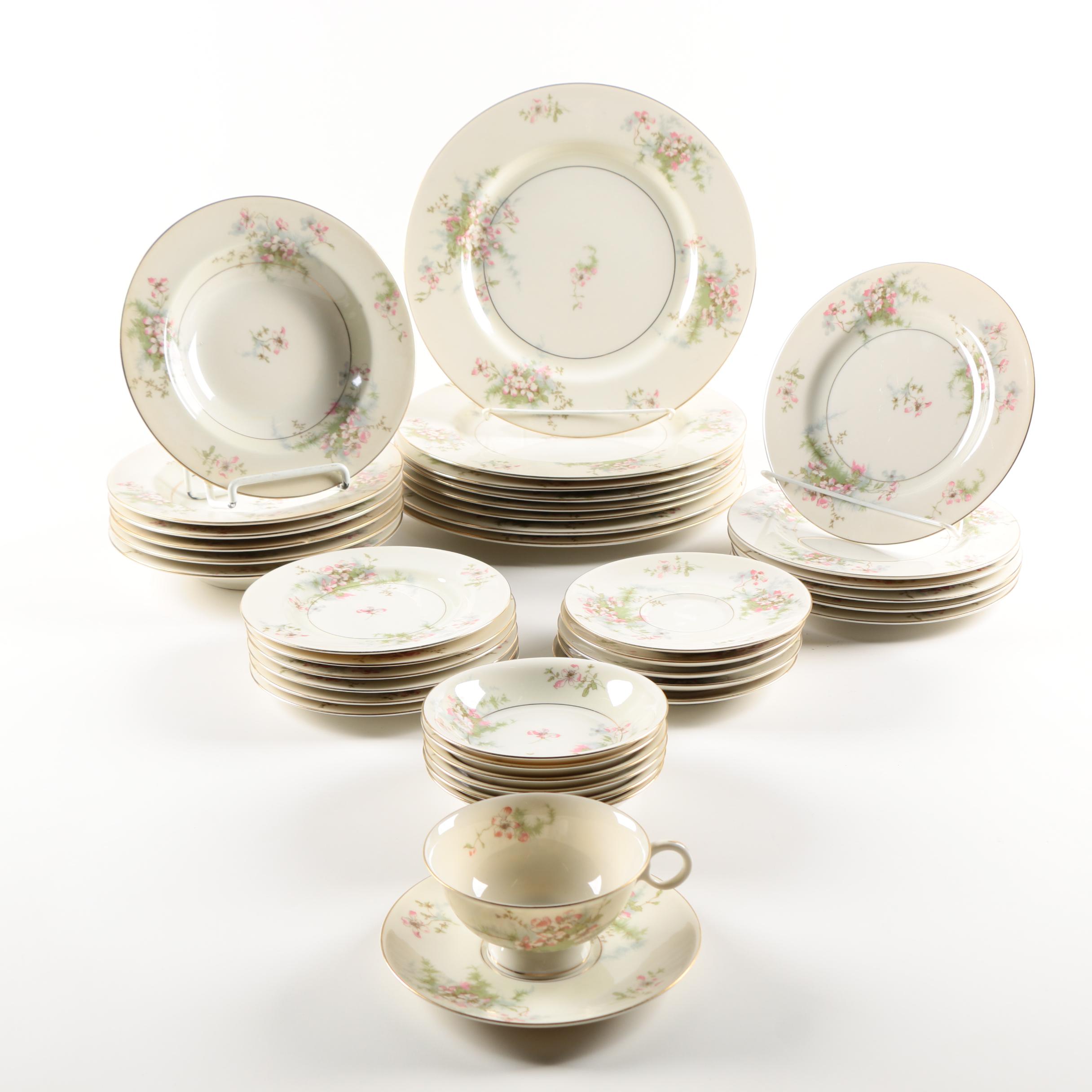 Vintage Theodore Haviland "Apple Blossom" Porcelain Tableware