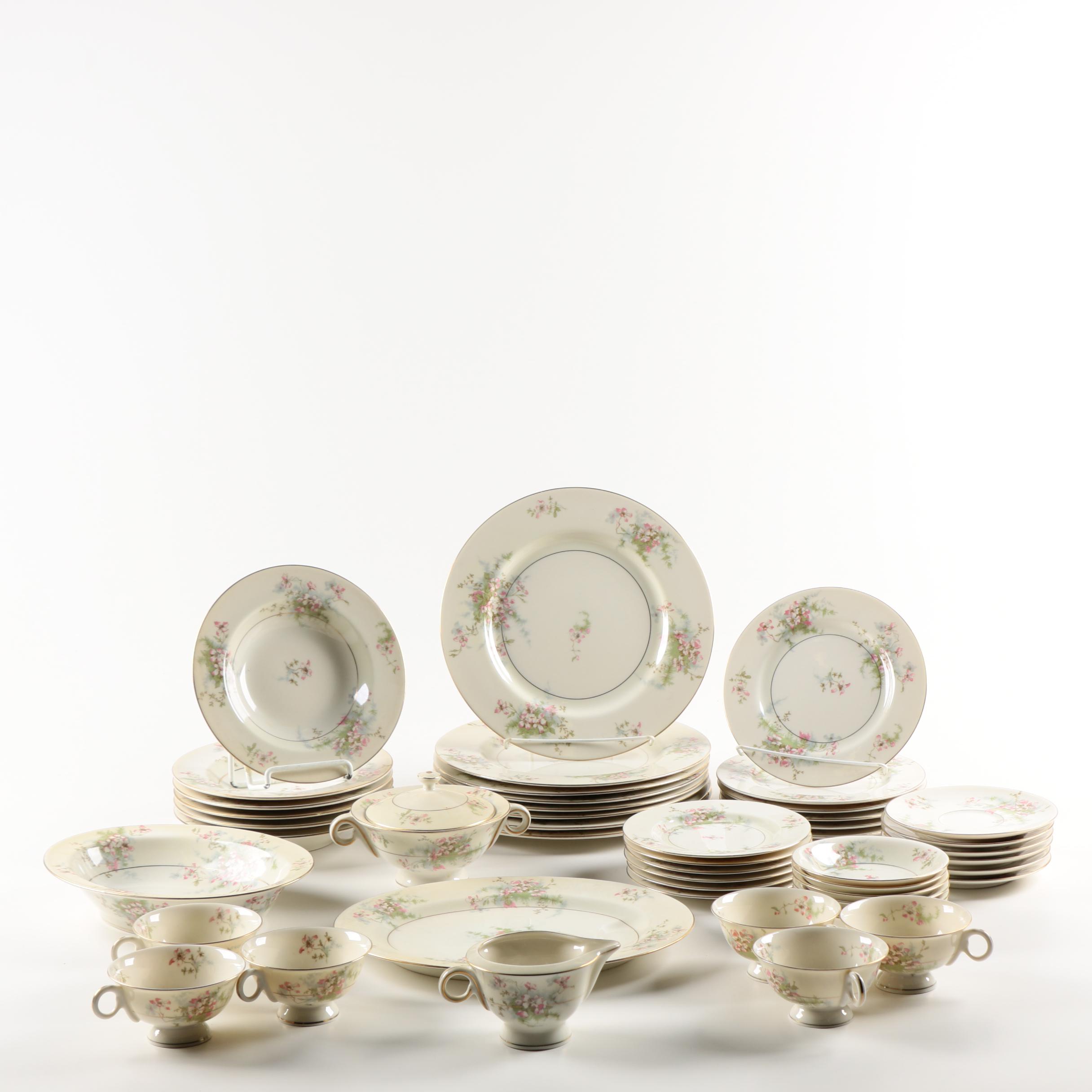 Vintage Theodore Haviland "Apple Blossom" Porcelain Tableware