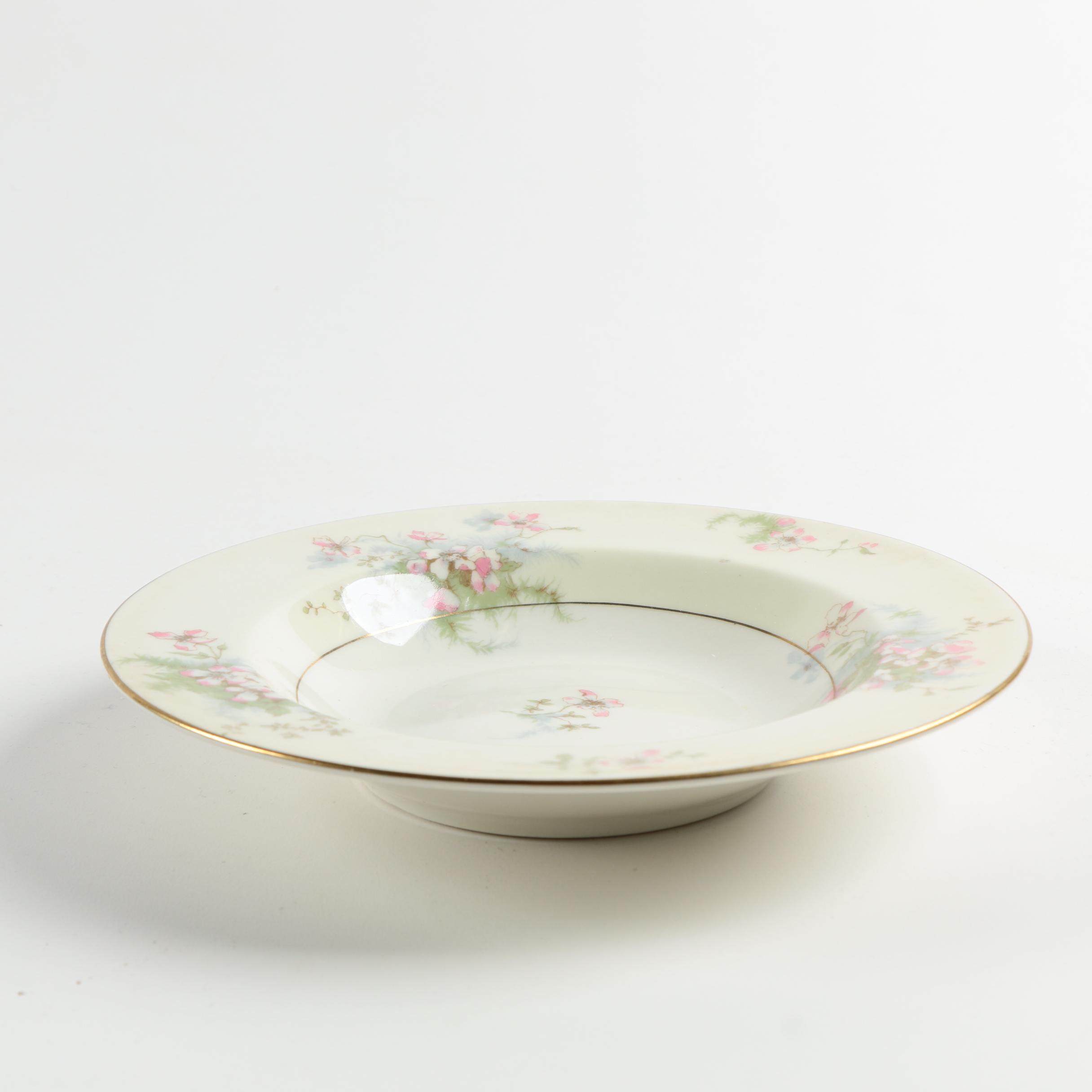 Vintage Theodore Haviland "Apple Blossom" Porcelain Tableware