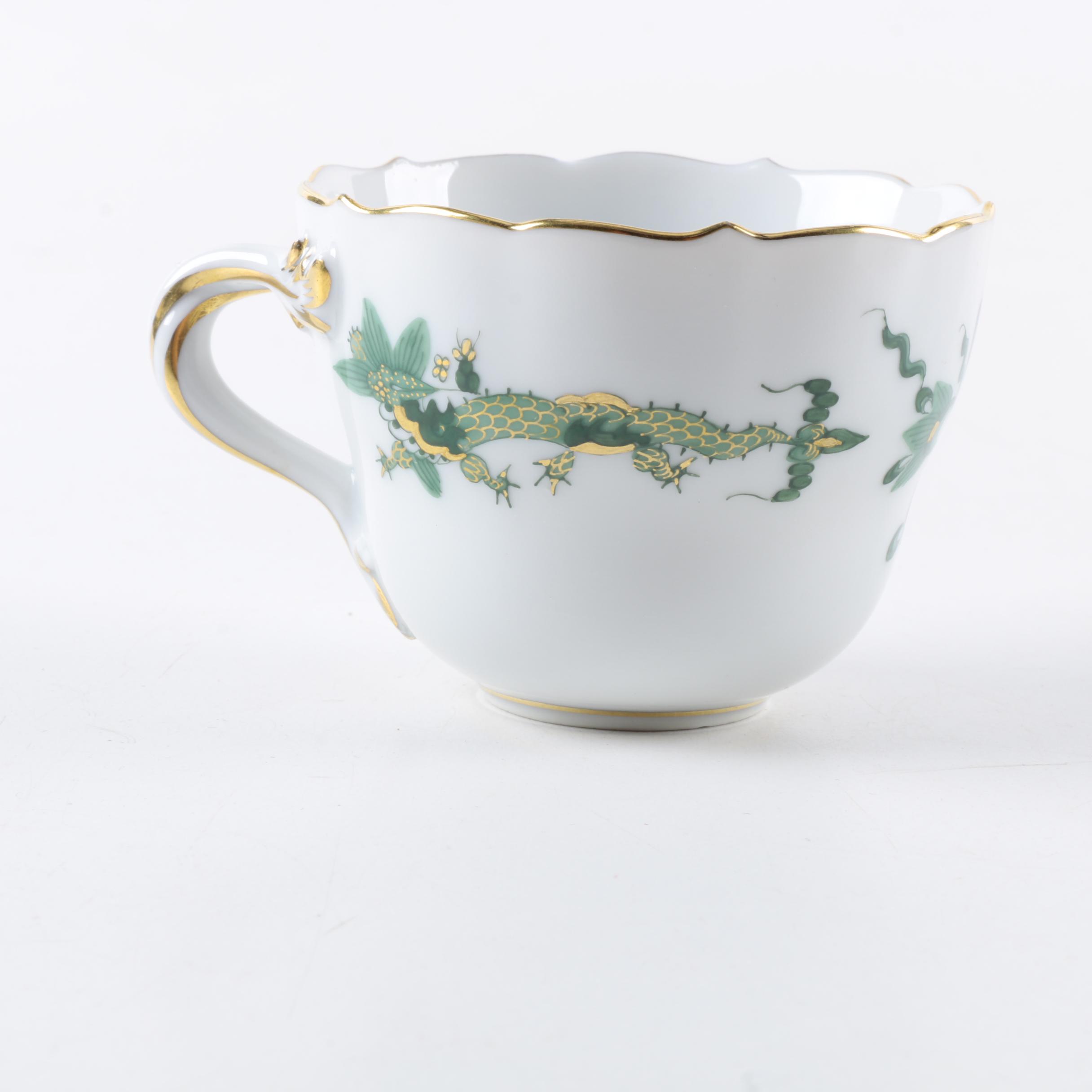 Meissen Porcelain Teacups and Saucers