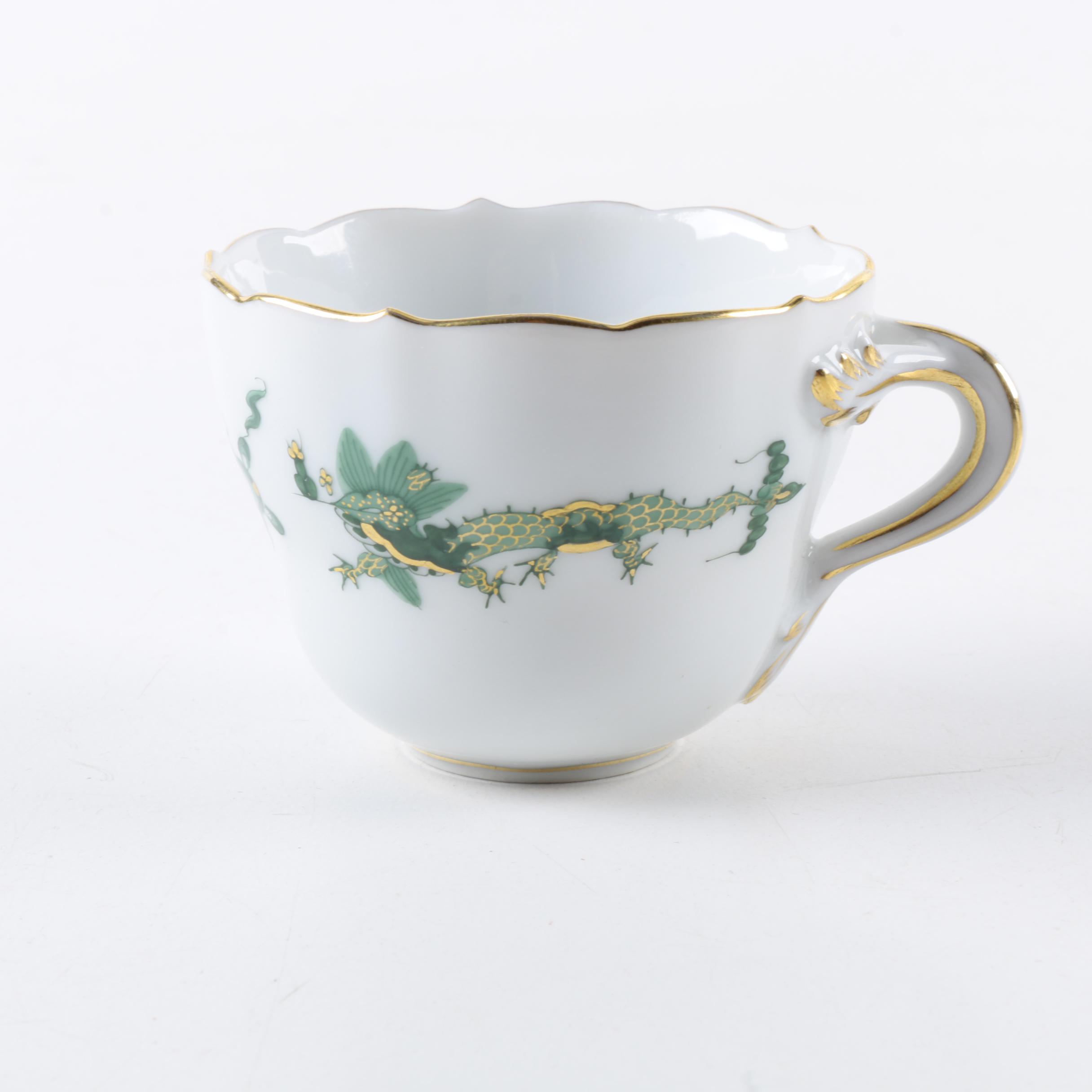 Meissen Porcelain Teacups and Saucers