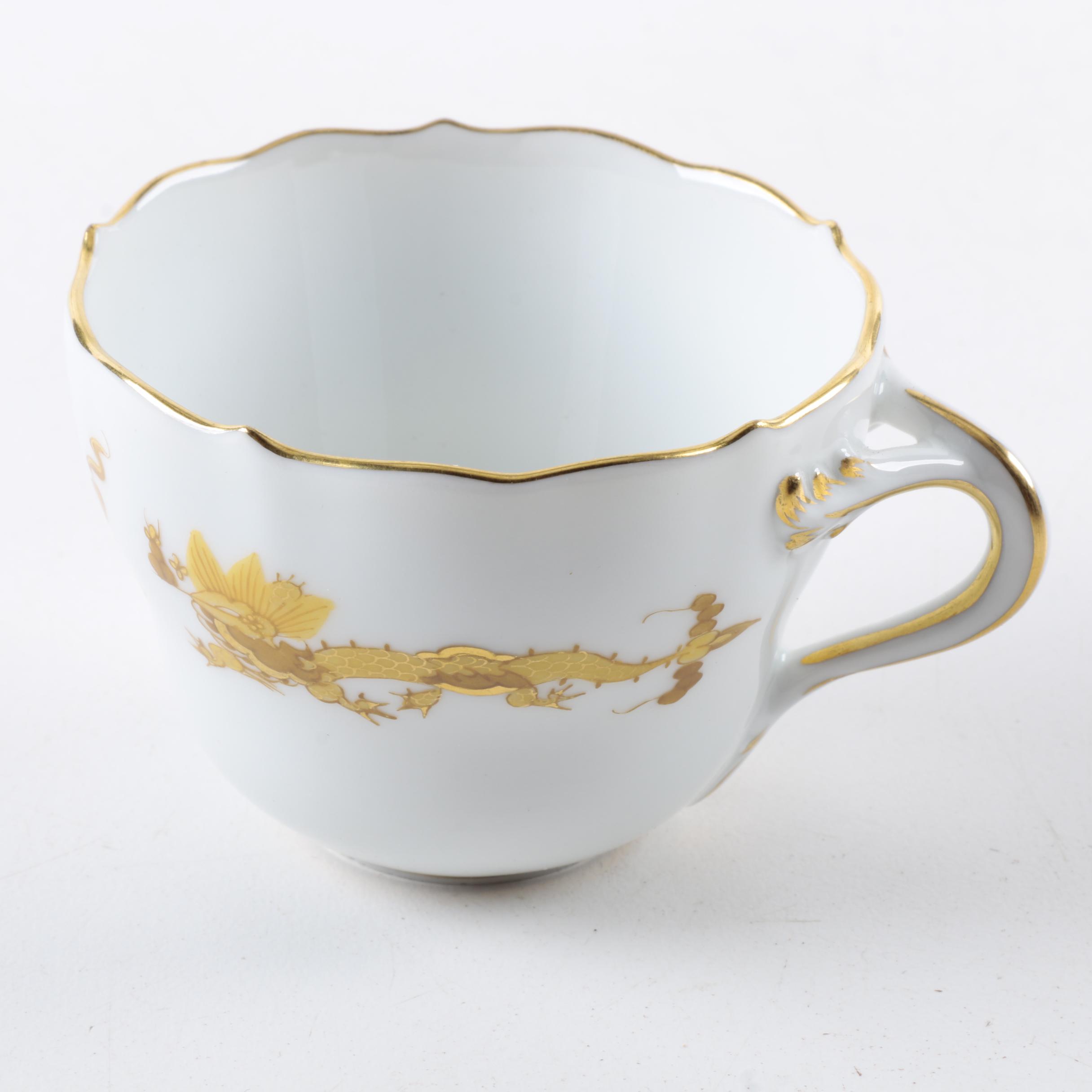 Meissen Porcelain Teacups and Saucers