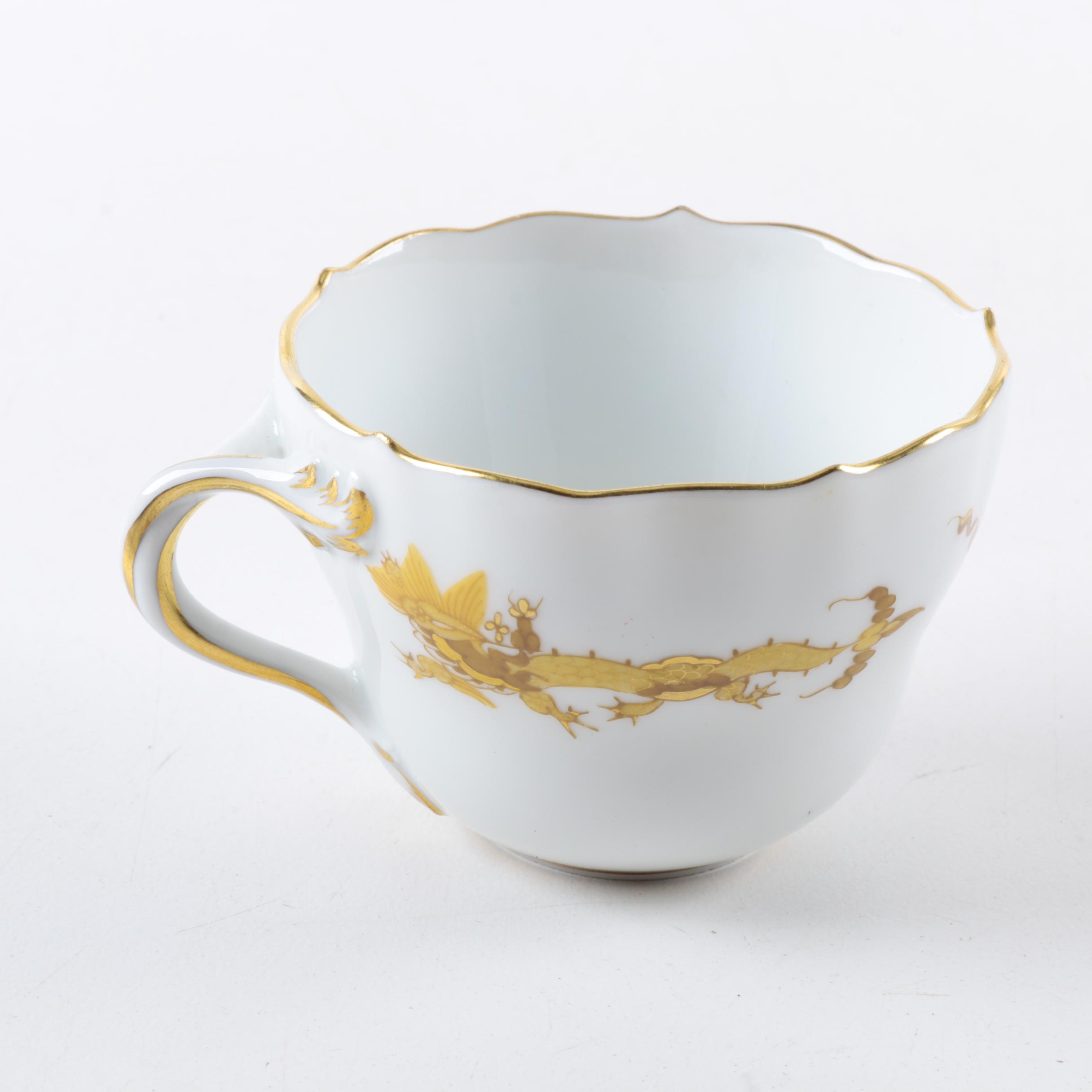 Meissen Porcelain Teacups and Saucers