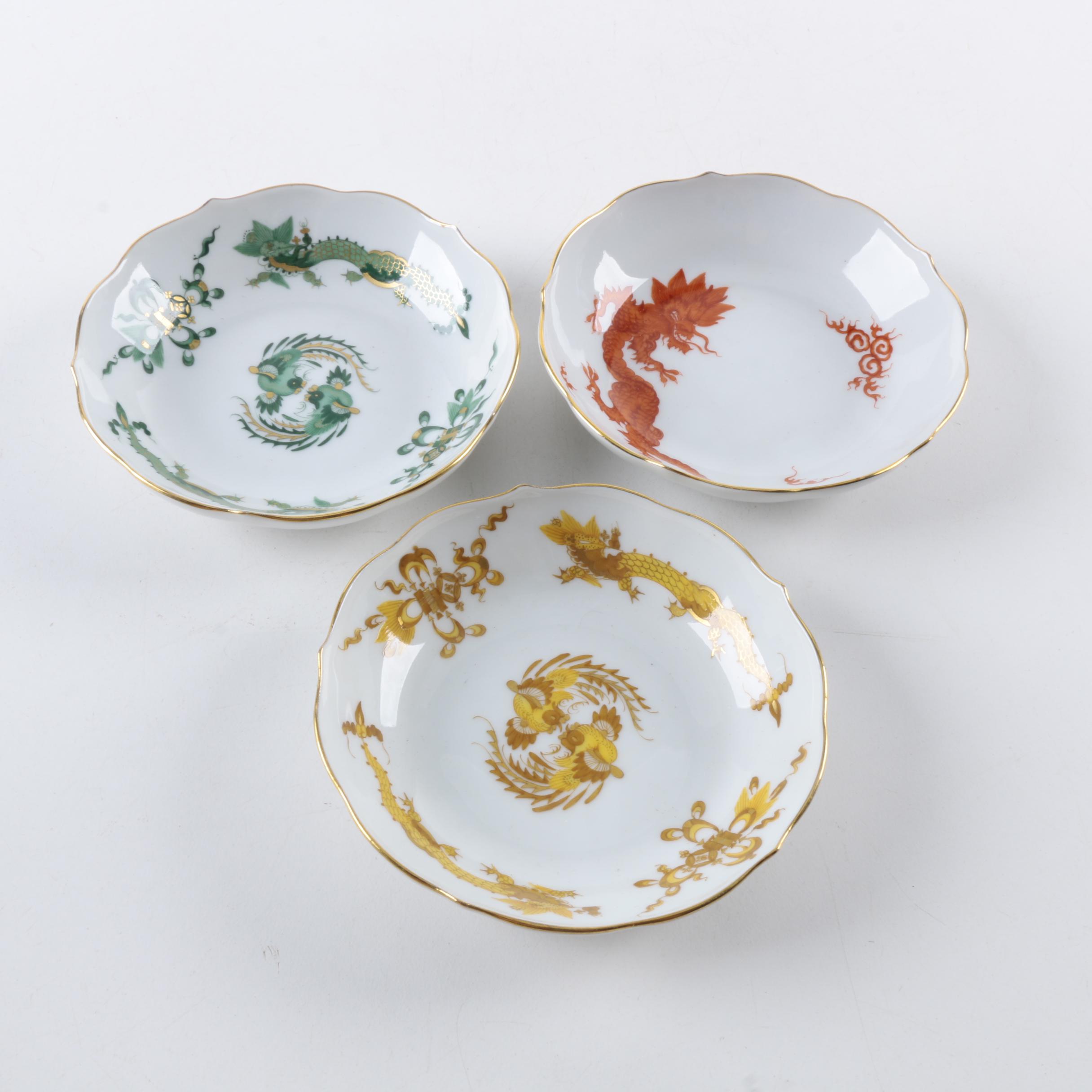 Meissen Porcelain Teacups and Saucers