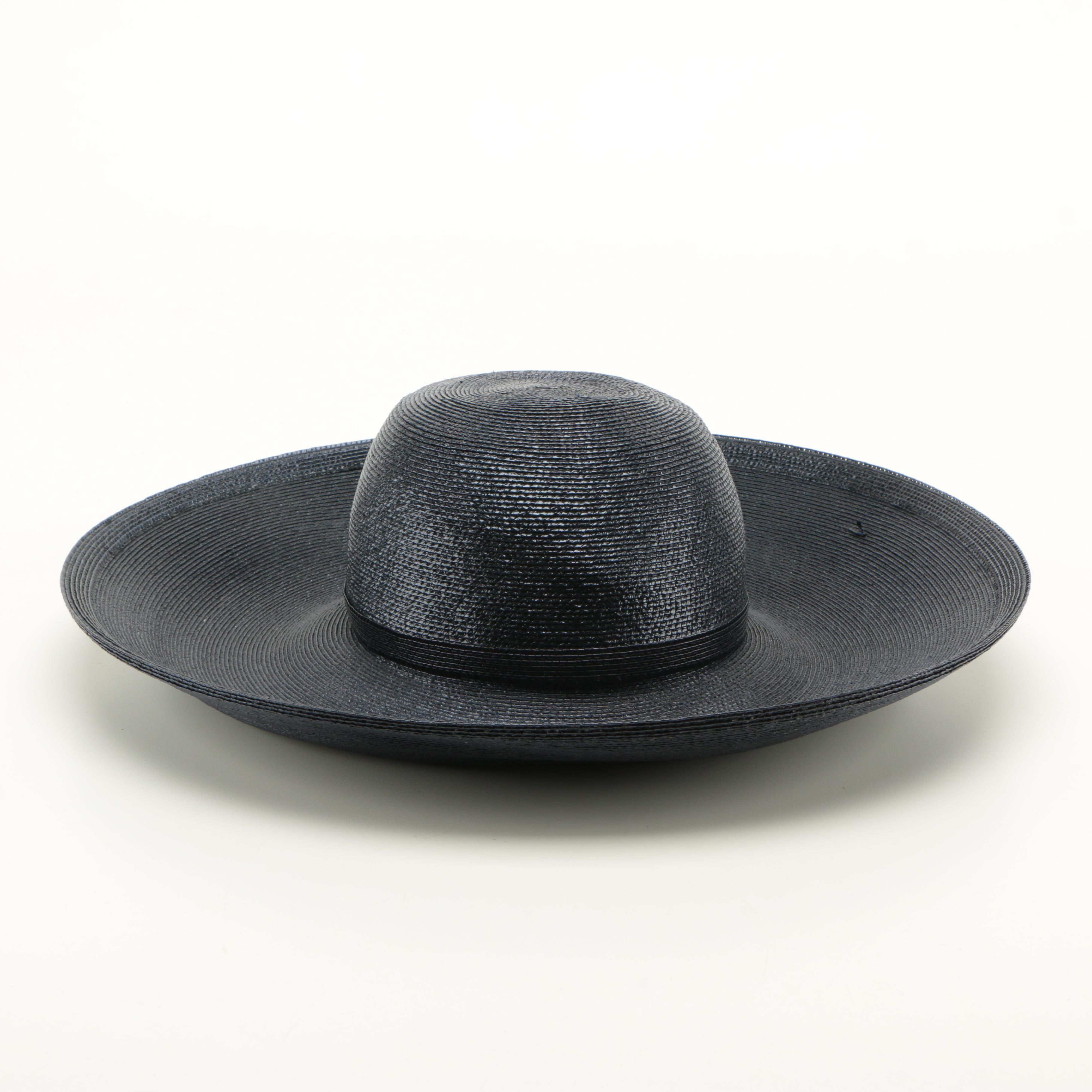 Navy Blue Sunhat by Frank Olive for Neiman-Marcus