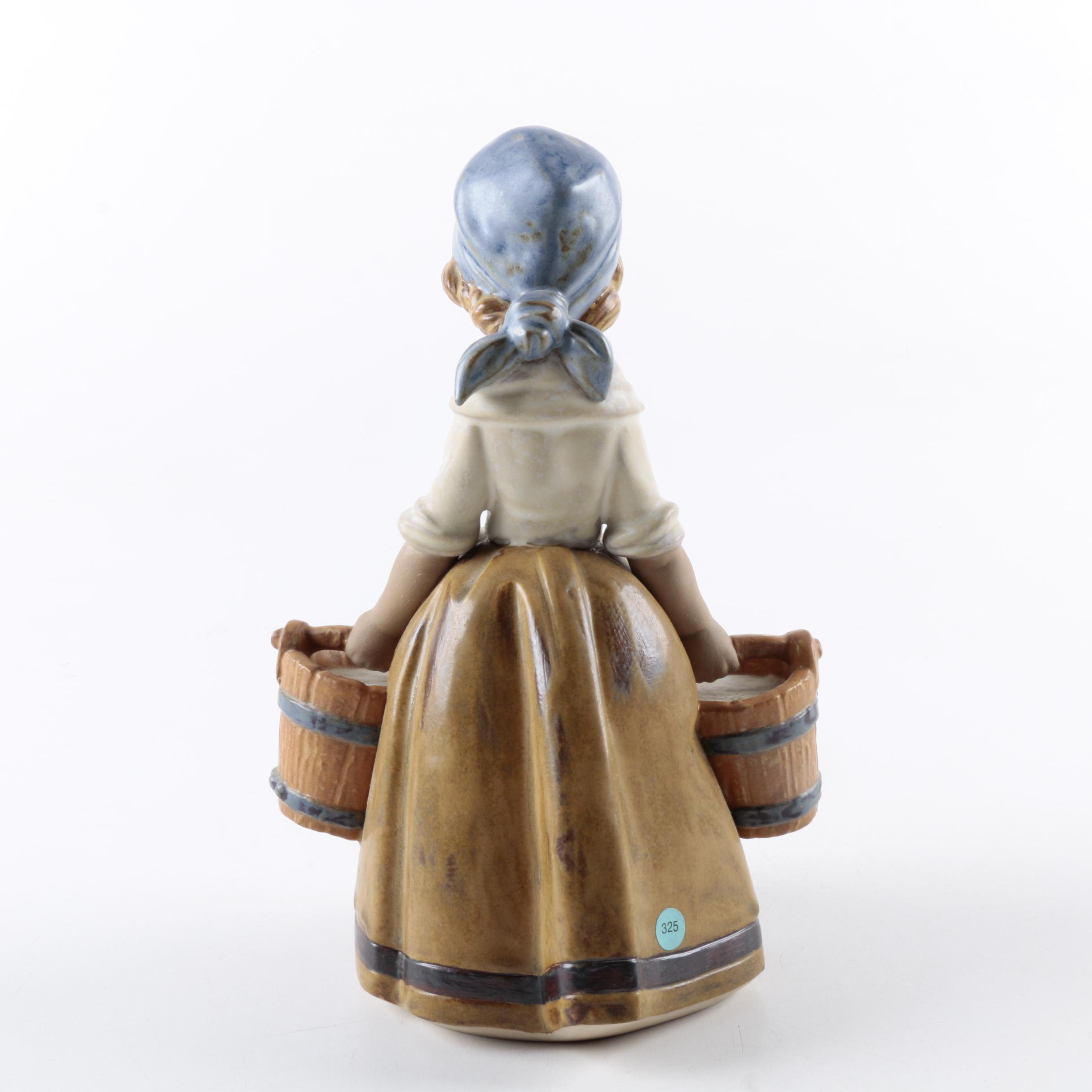 Lladró "Girl with Two Pails" Figurine