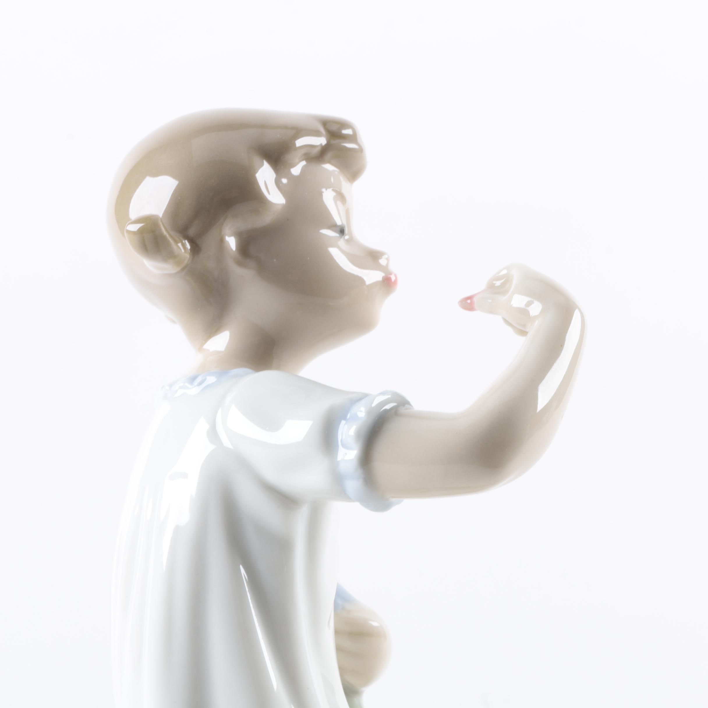 Lladró Porcelain "Girl With Doll" Figurine