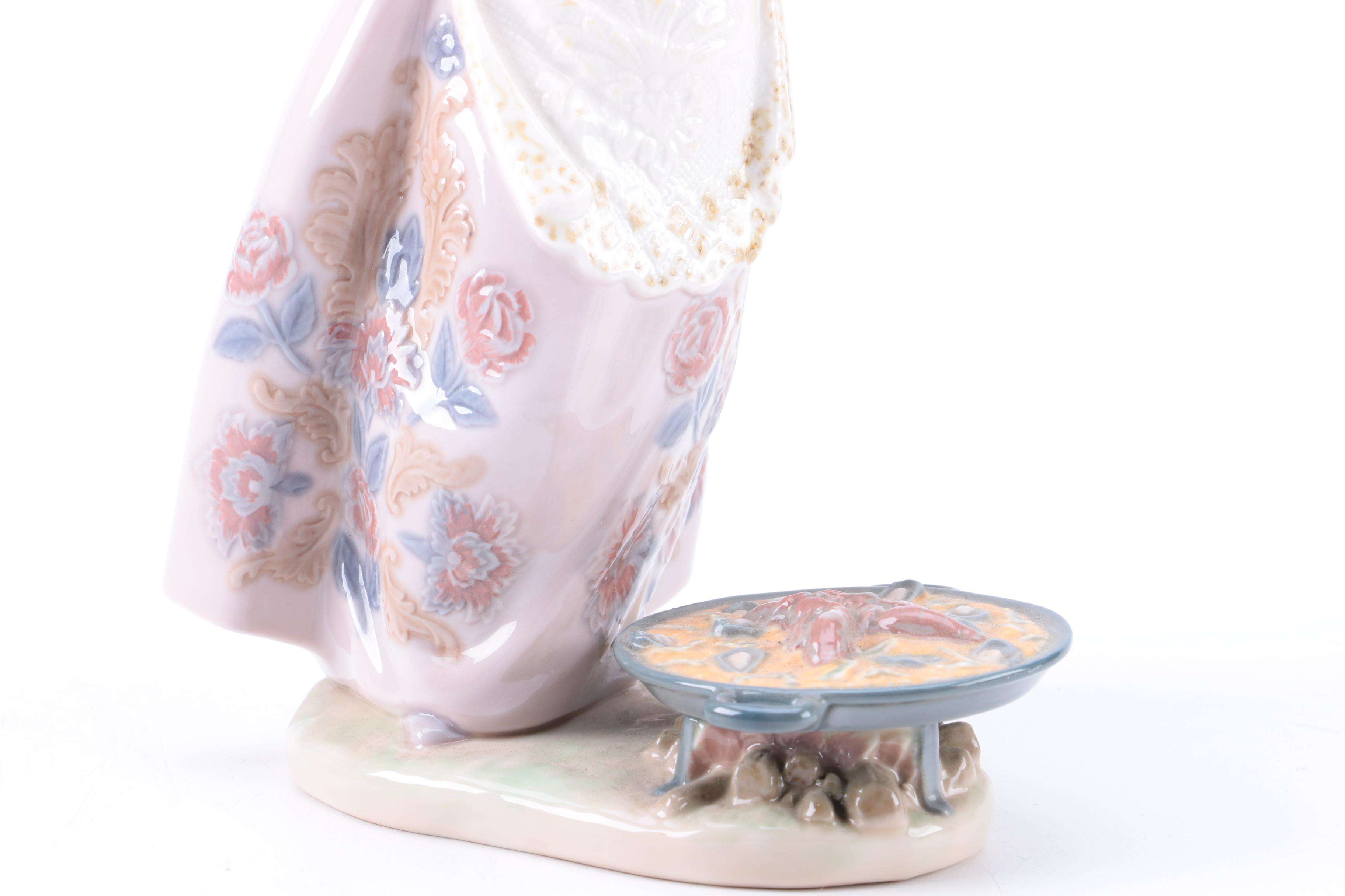 Lladró Spanish Girl Cooking Figurine