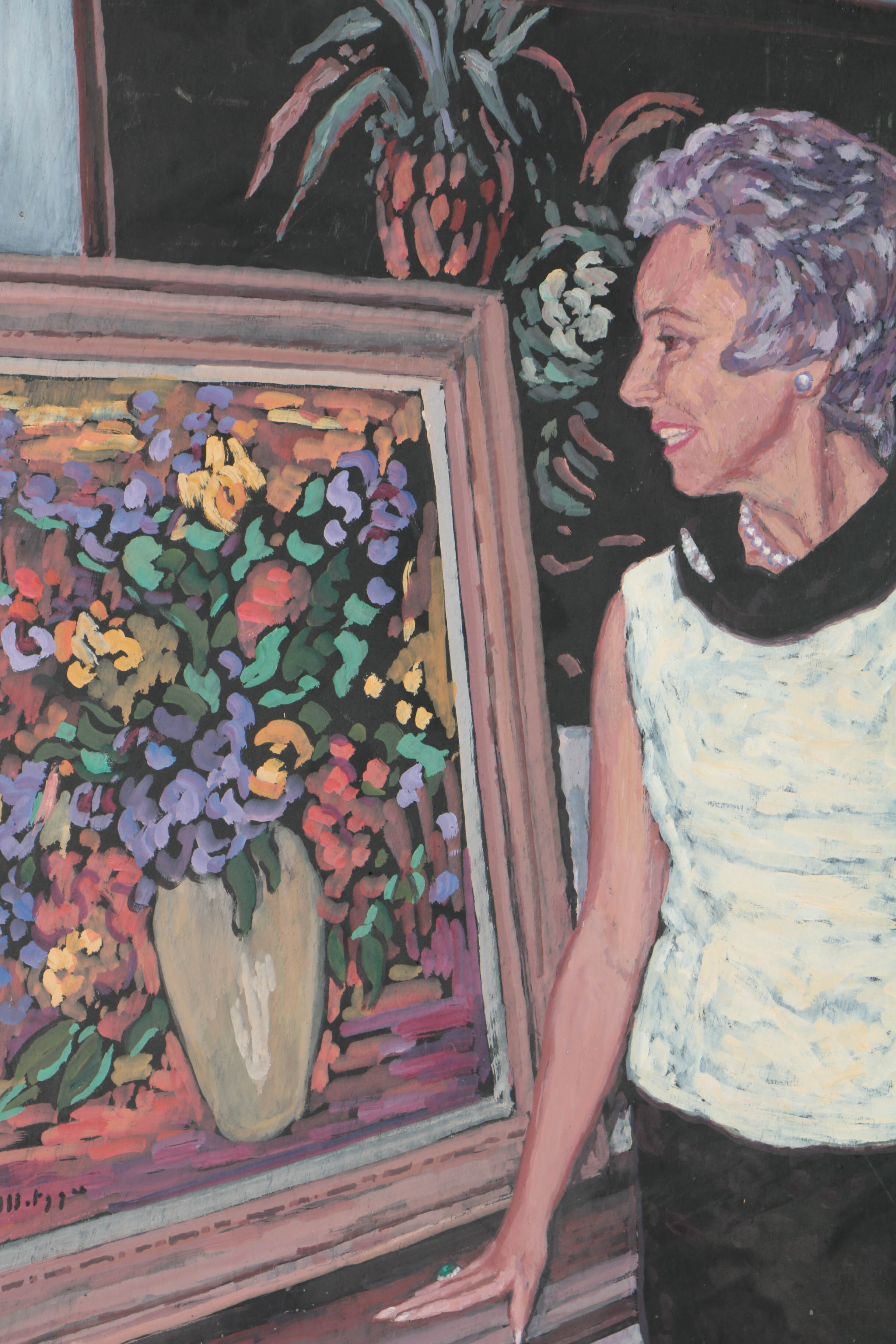 Evelyn Borchard Metzger Oil Painting on Panel Portrait of a Woman