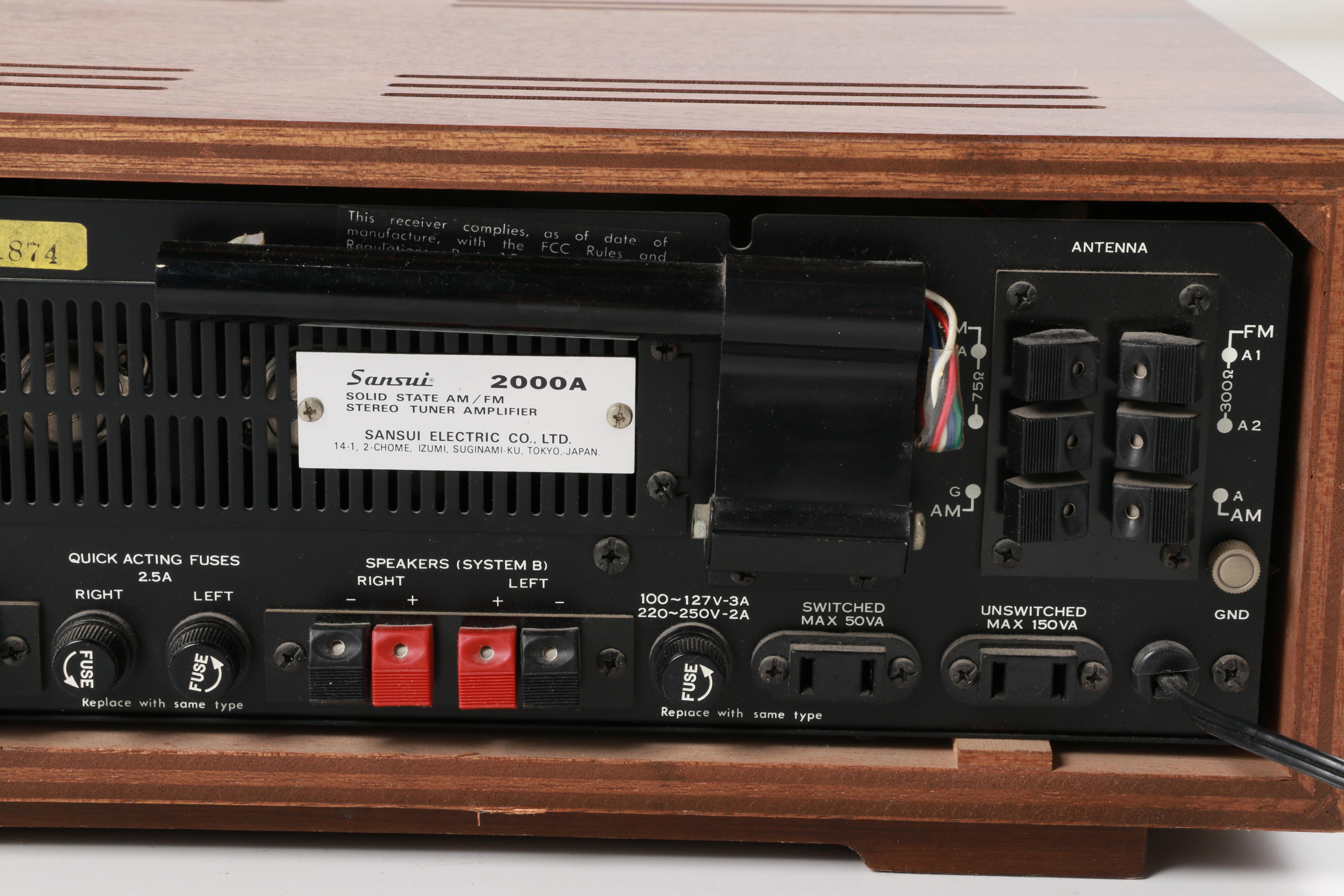 Vintage Sansui Stereo Tuner Amplifier and Speakers