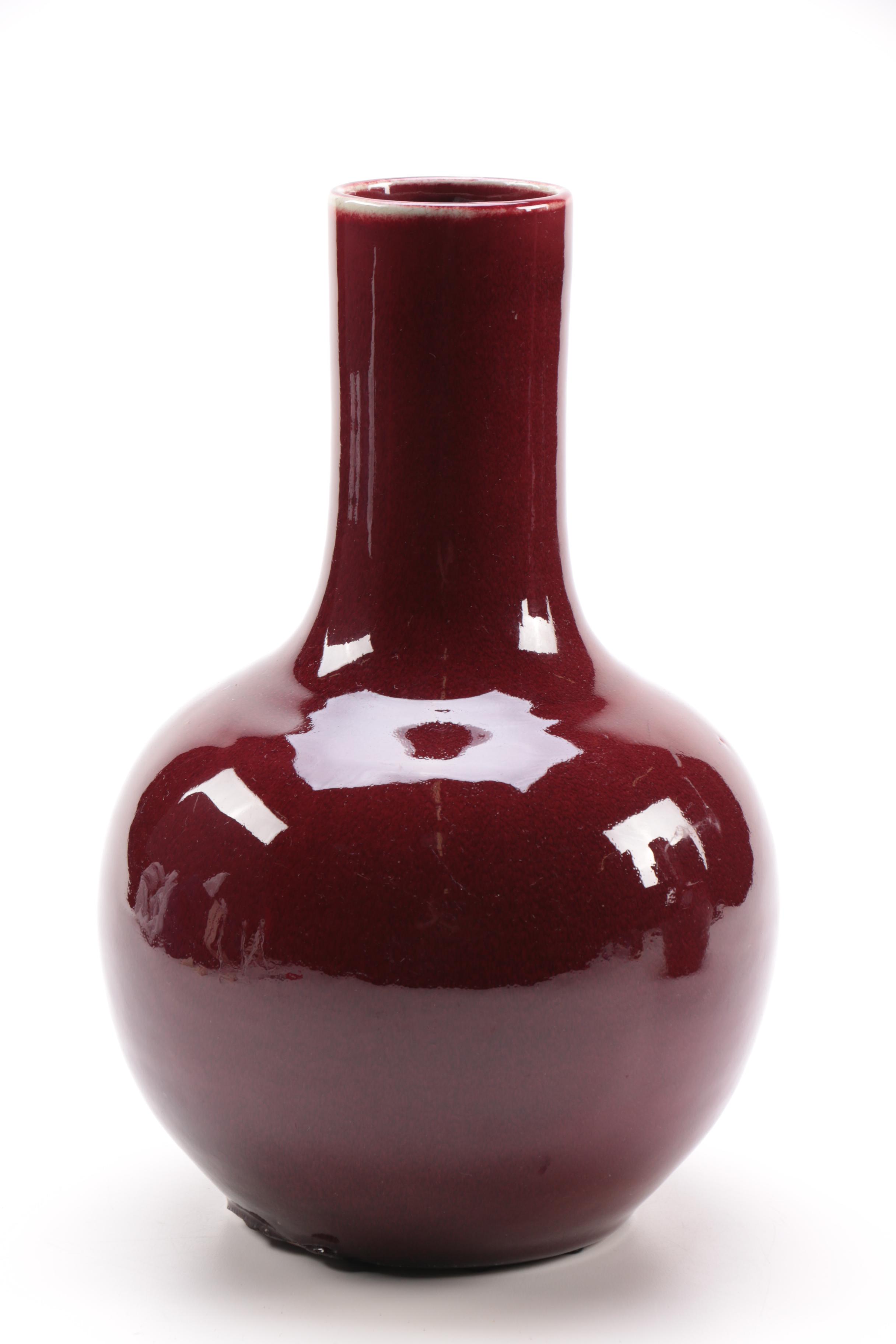 Pair of Glazed Ceramic Vases