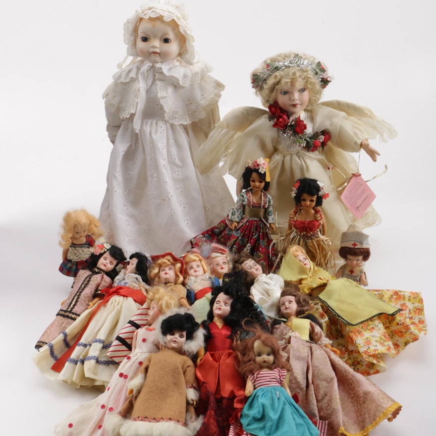 Porcelain and Vinyl Dolls