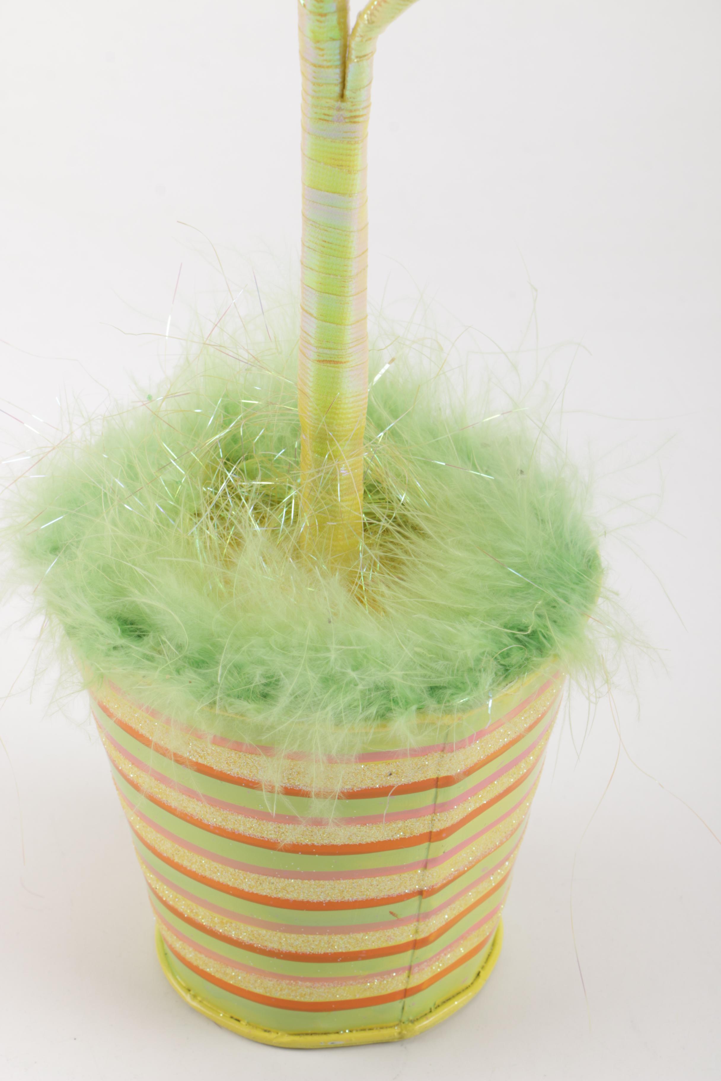 Department 56 Decorative Pots with Seasonal Faux Plant Decor