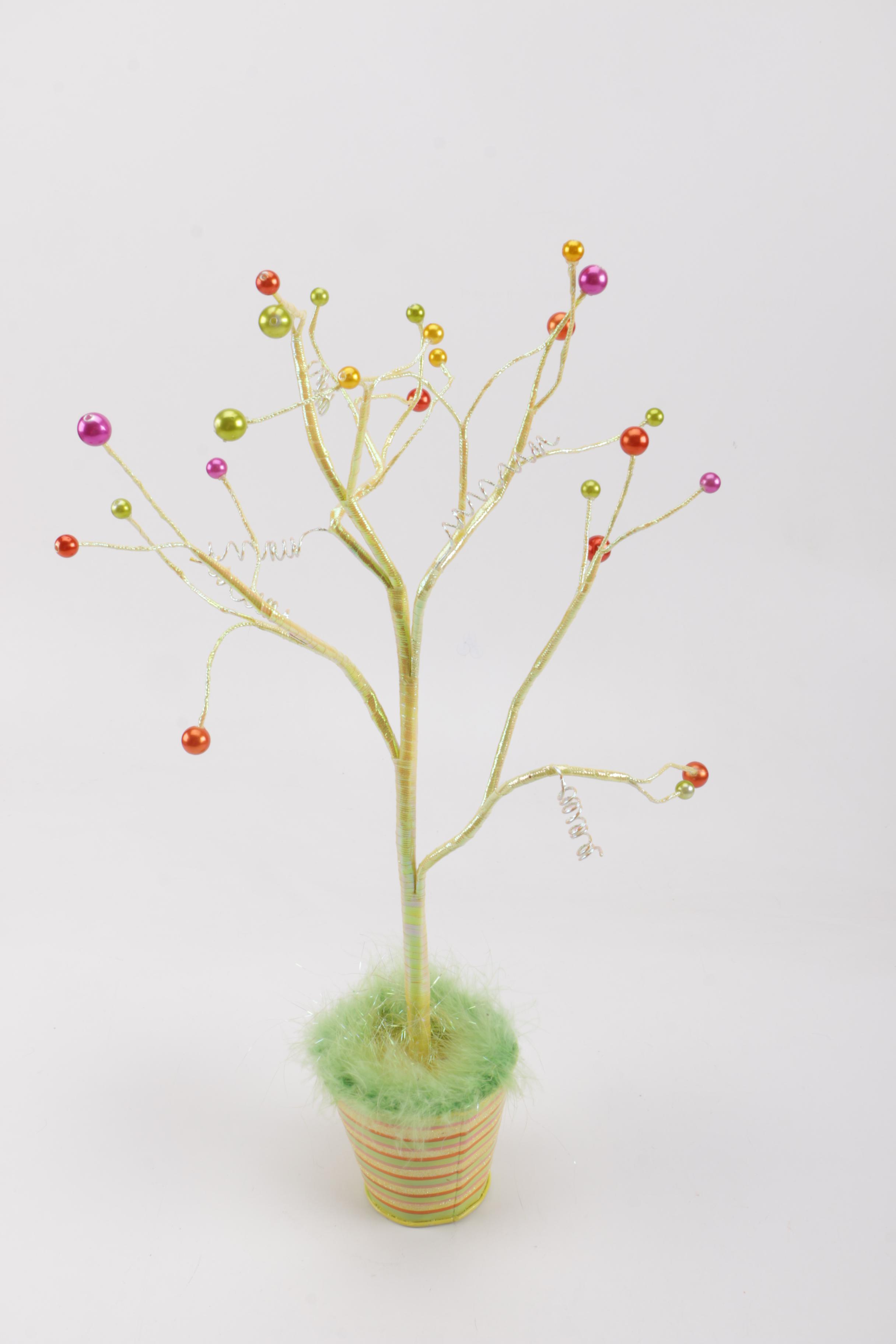 Department 56 Decorative Pots with Seasonal Faux Plant Decor