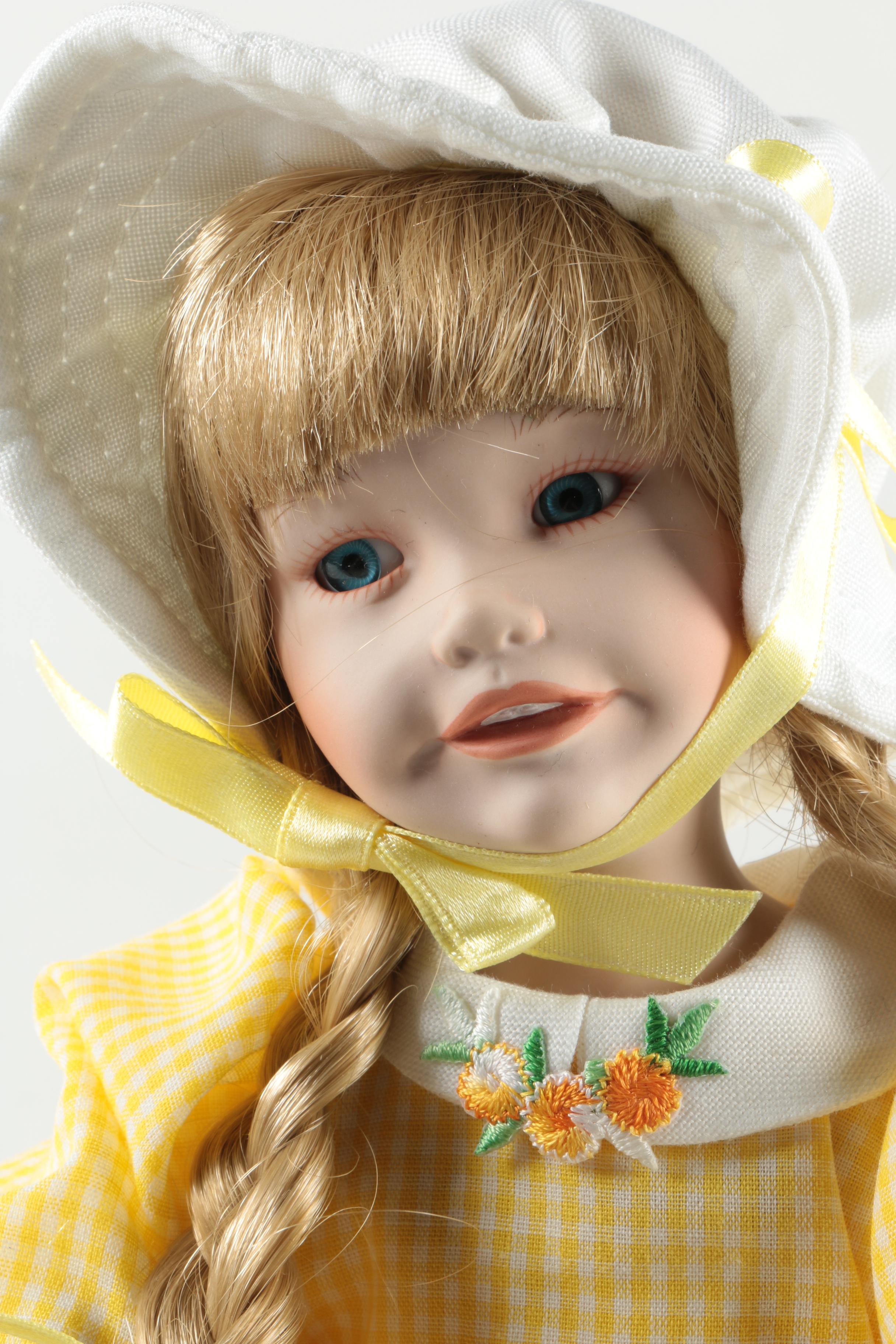 Selection of Edwin M. Knowles Porcelain Dolls Including Yolanda Bello