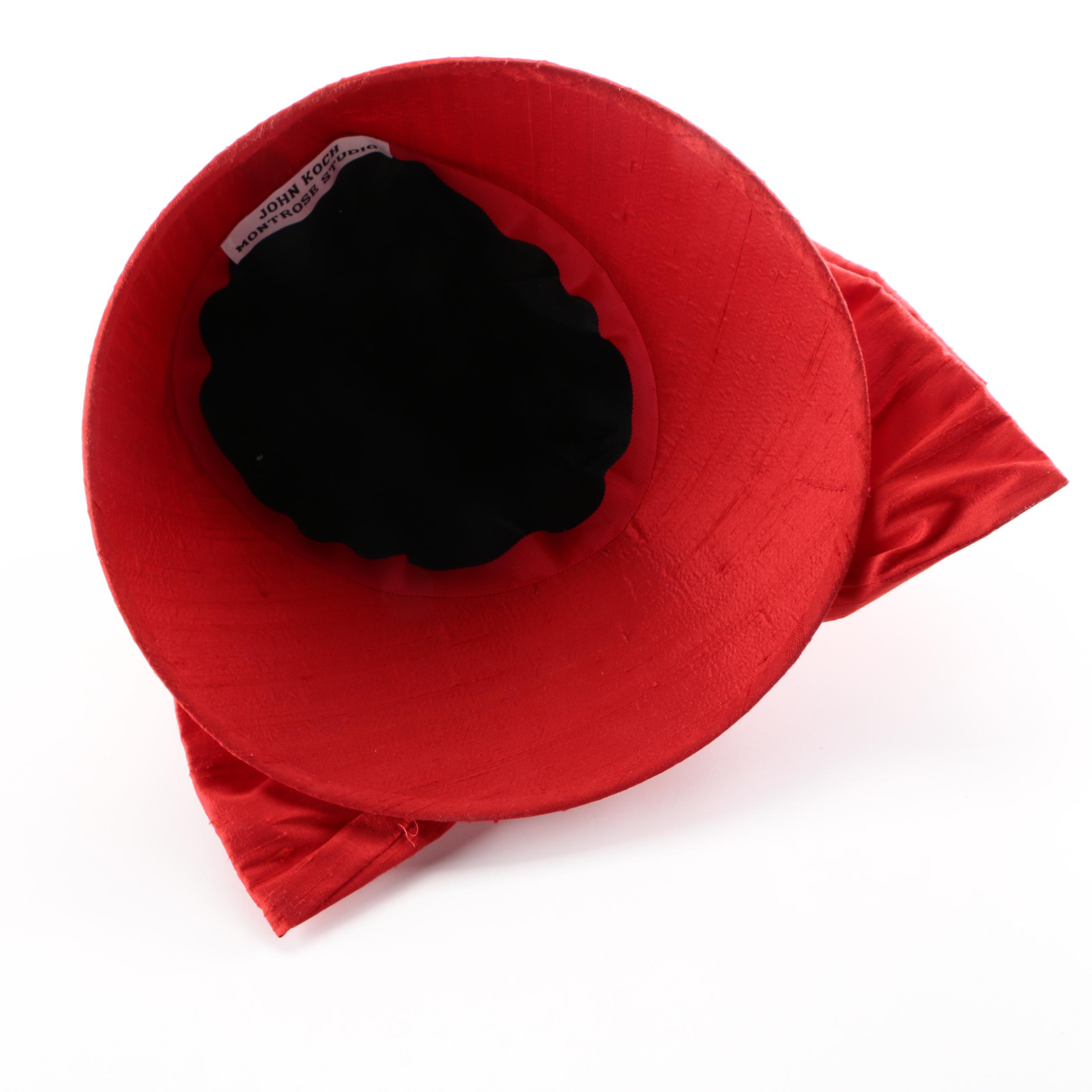 John Koch Montrose Studio Red Bucket Hat