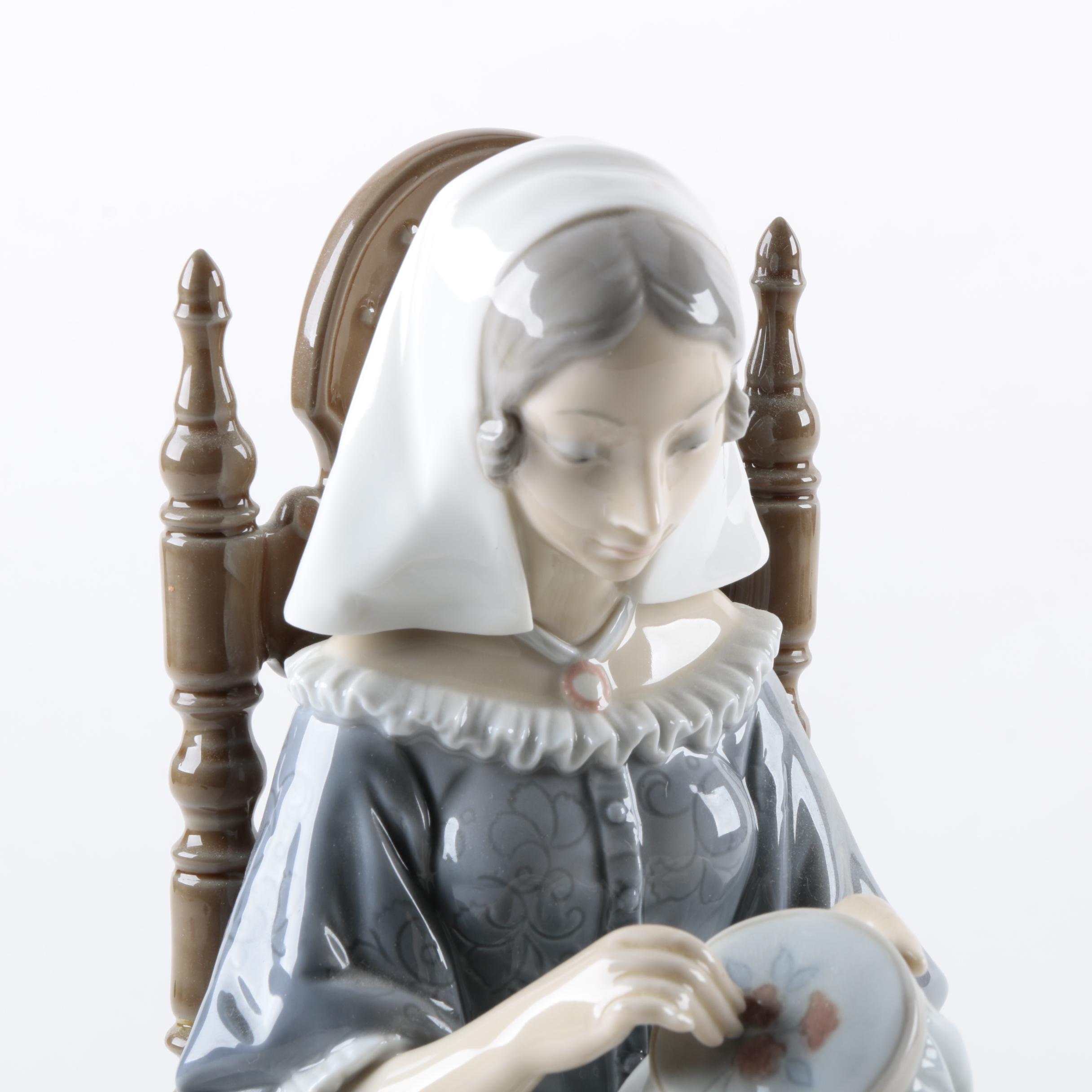 A Lladró "Insular Embroideress" Figurine