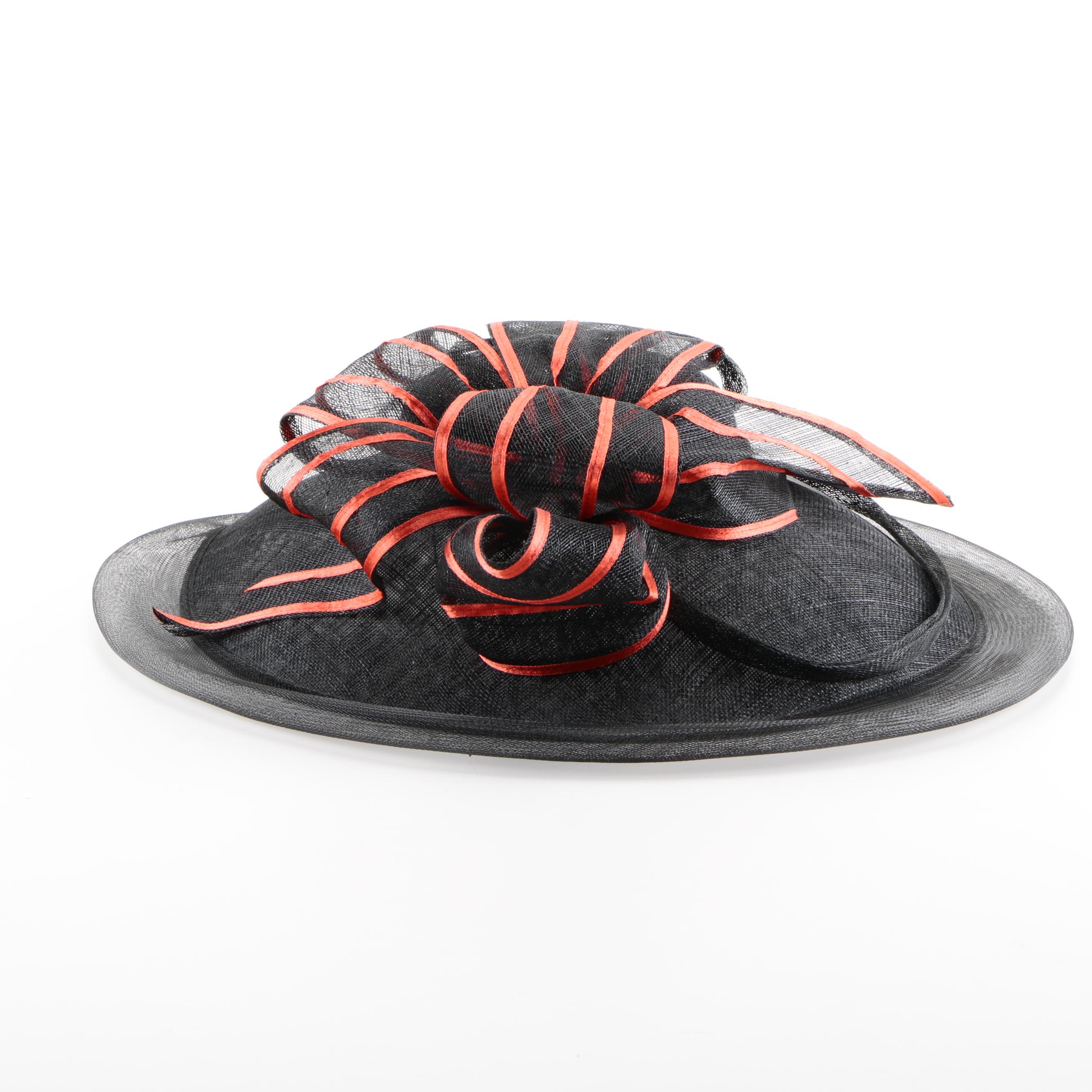 Black and Red Race Hat by The London Designer Collection