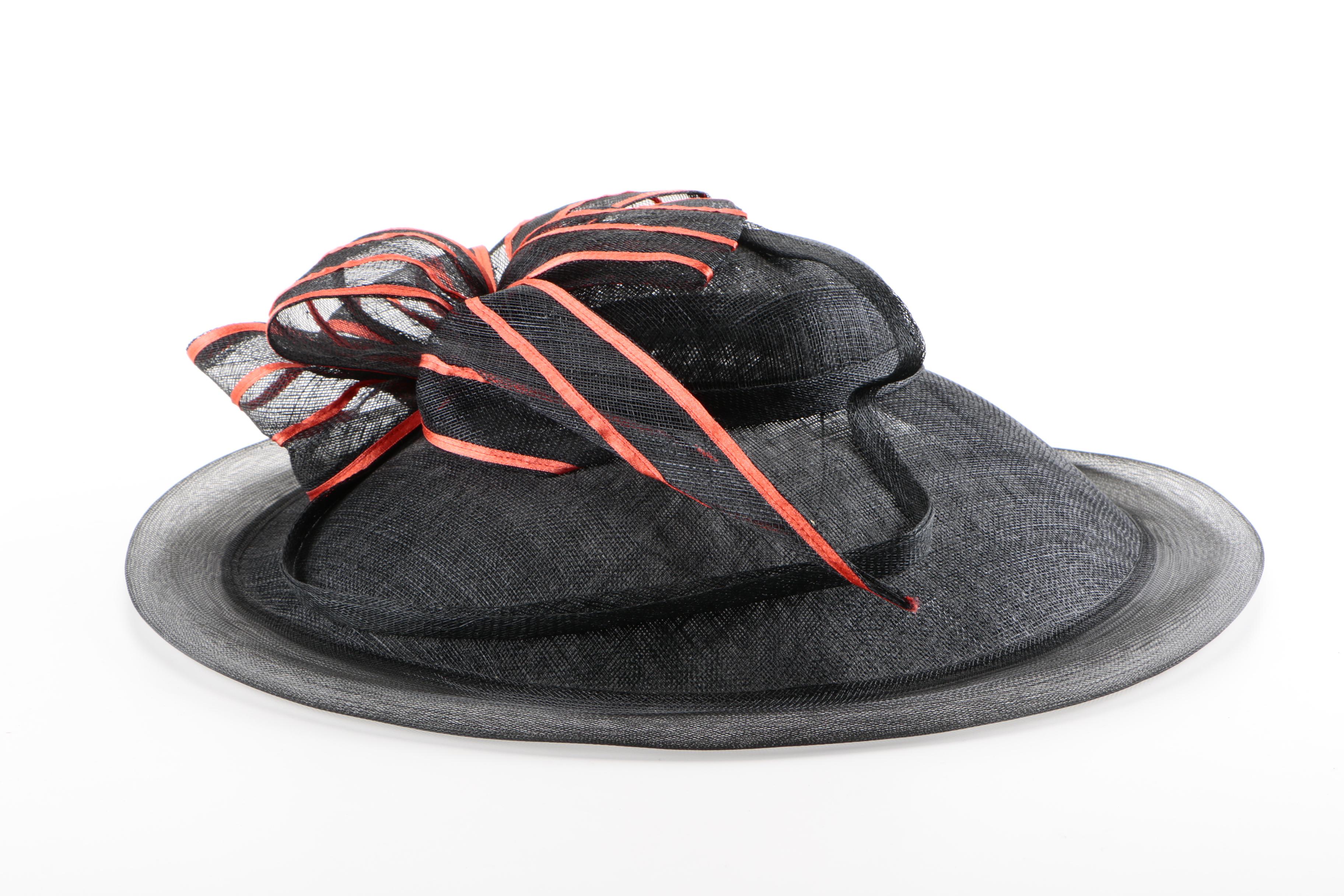 Black and Red Race Hat by The London Designer Collection