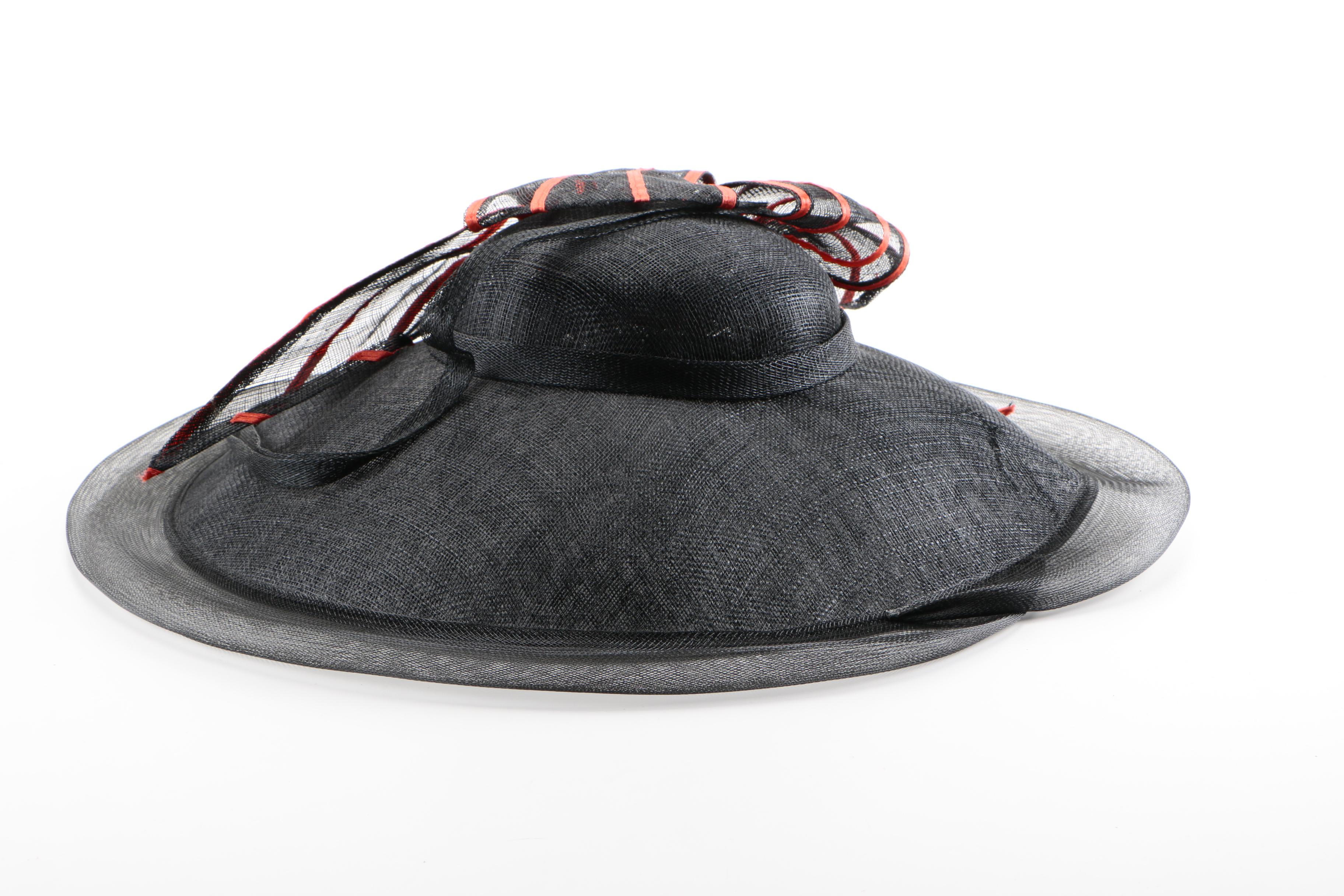 Black and Red Race Hat by The London Designer Collection