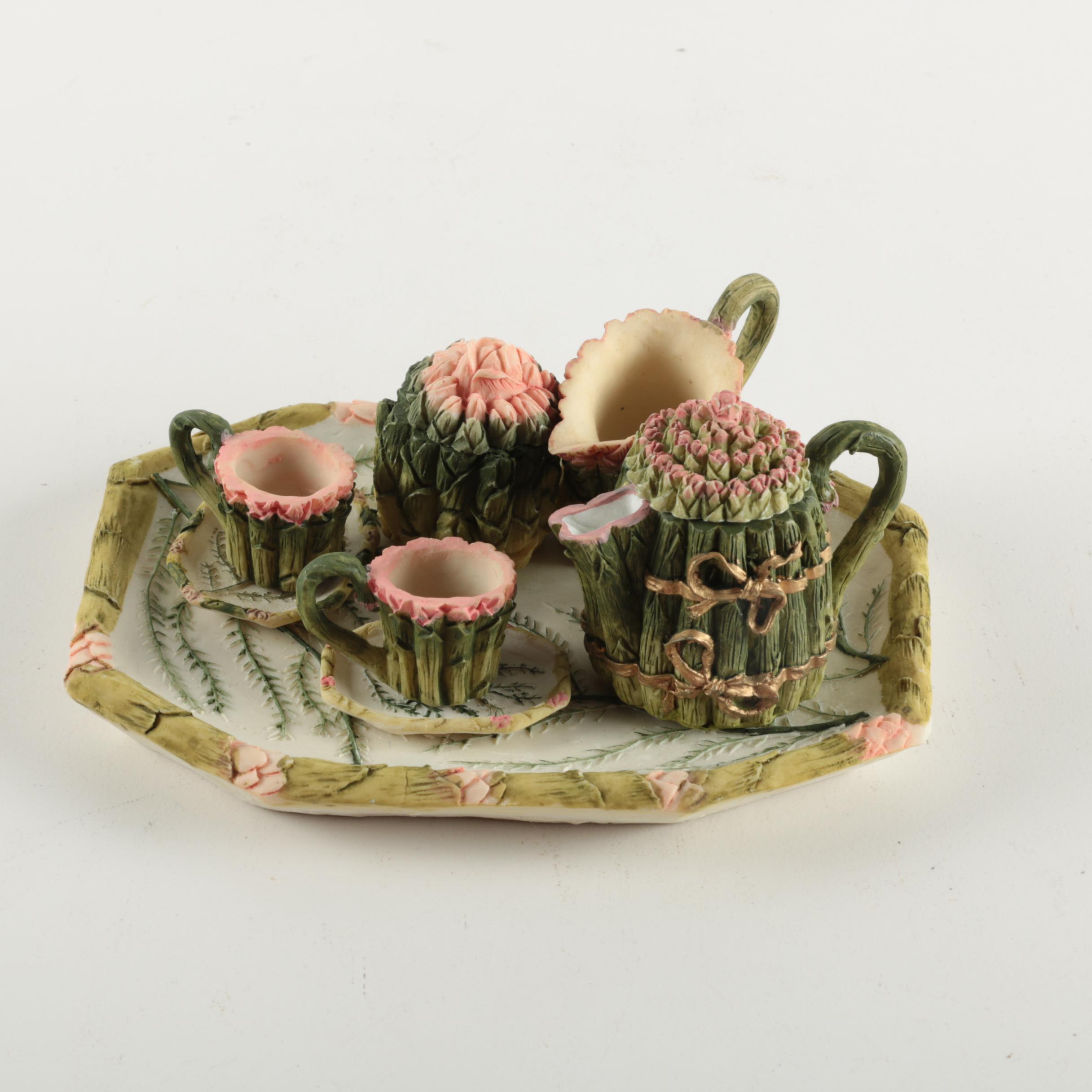 Miniature Ceramic Tea Set
