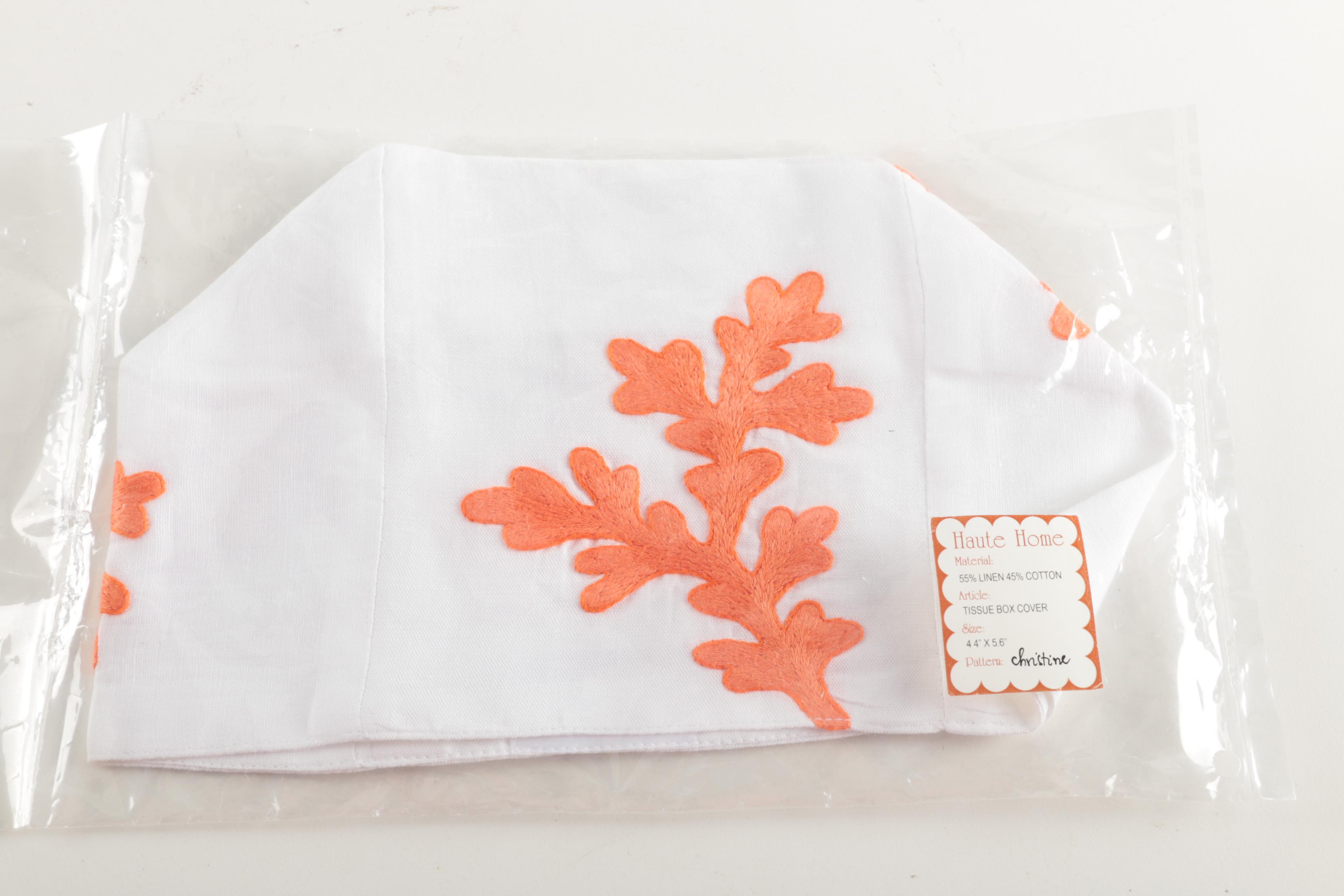 Shell Trinket Box and Tissue Box Cover