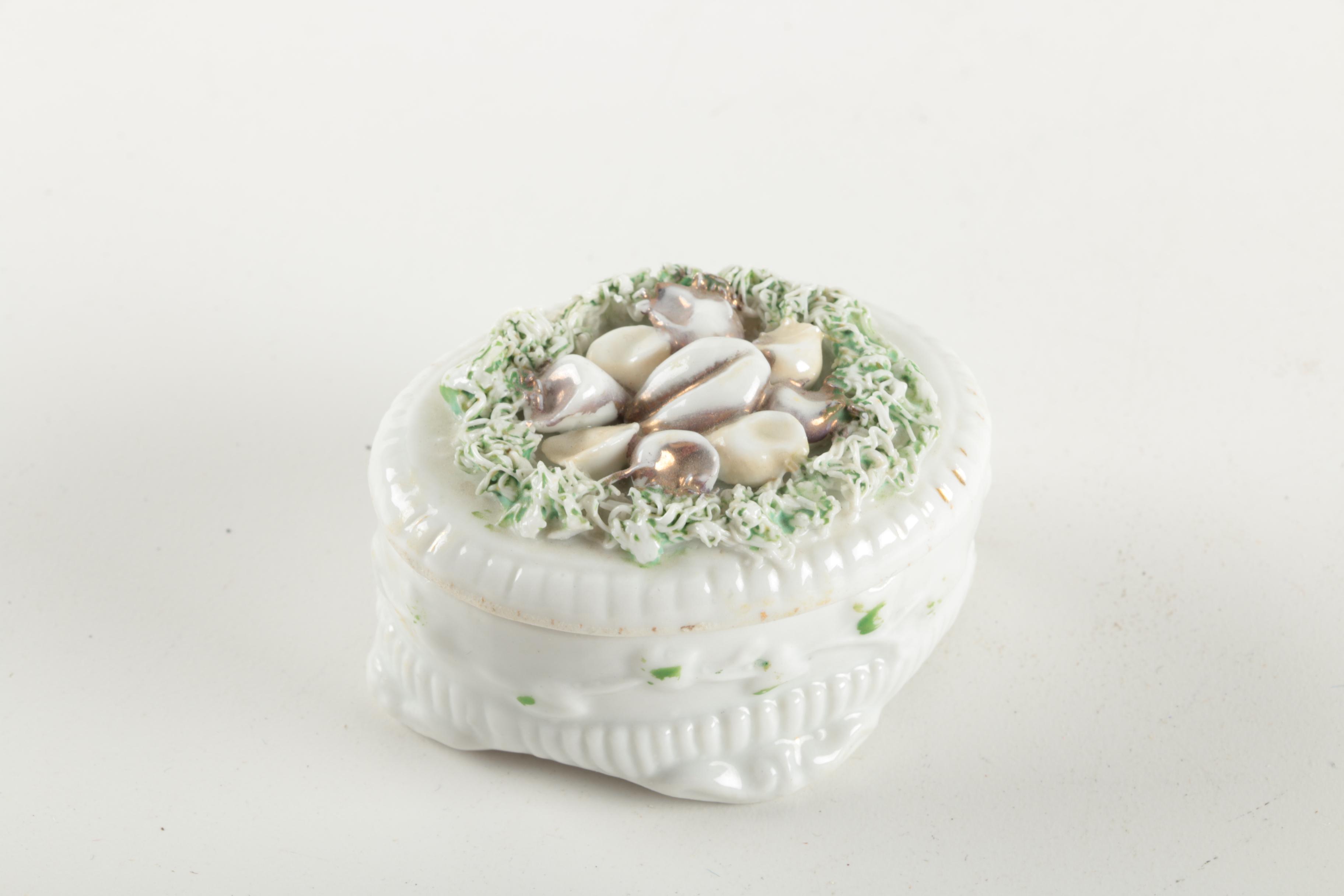 Shell Trinket Box and Tissue Box Cover