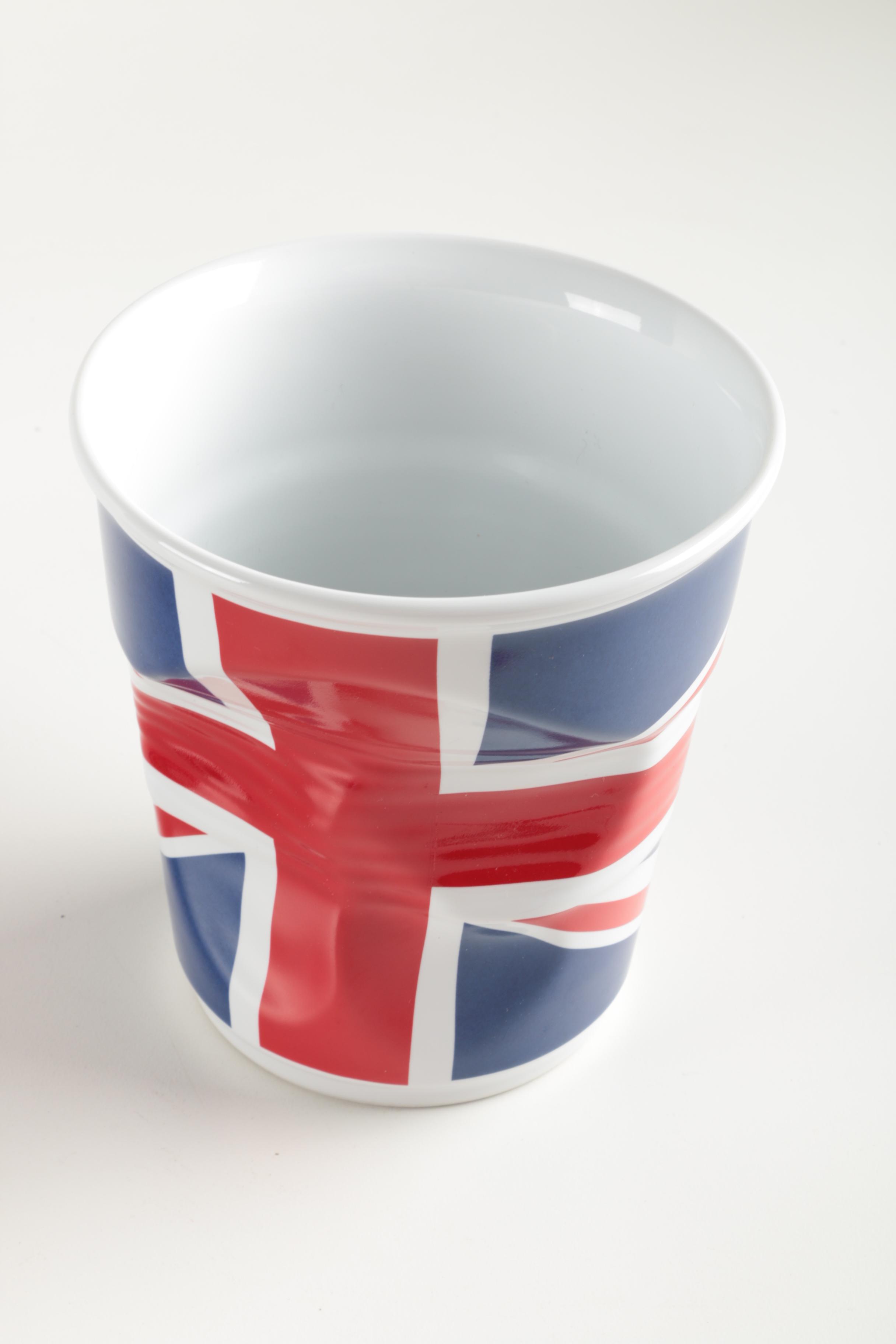 British Flag Themed Crumpled Ceramic Cups by Revol