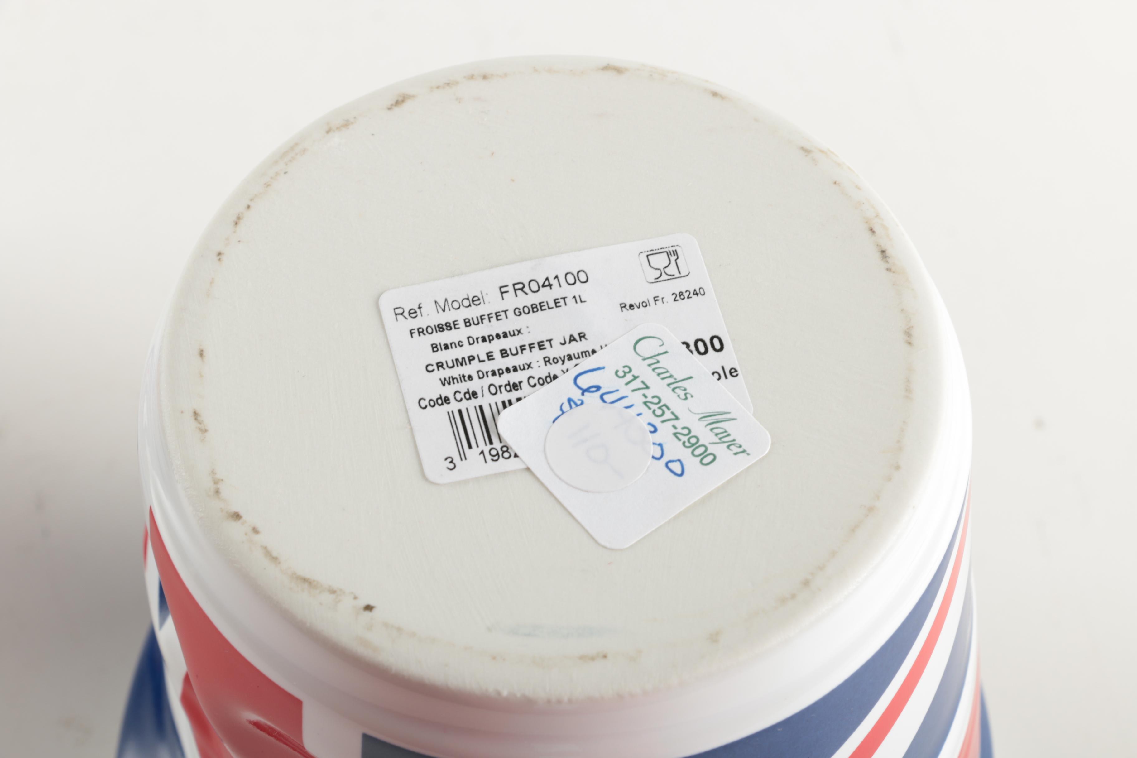 British Flag Themed Crumpled Ceramic Cups by Revol