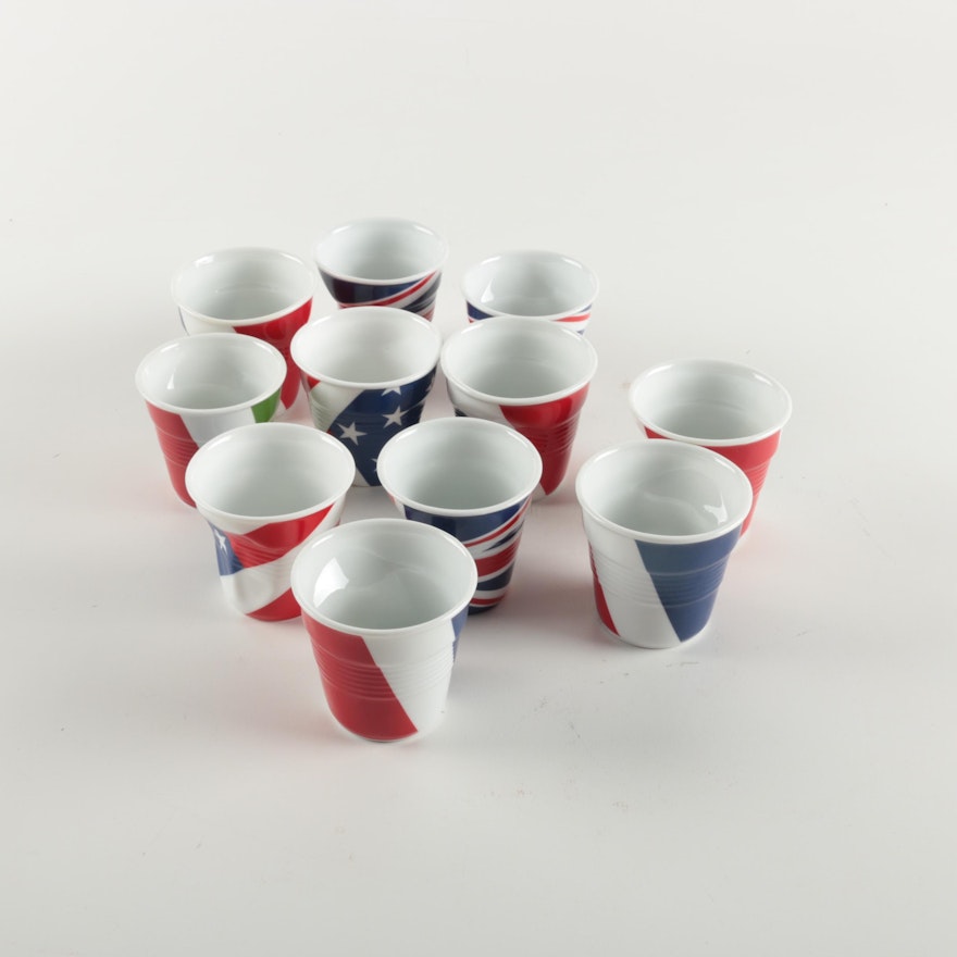 Revol France by Beatrice Péne Country Flag Themed Crumpled Cups