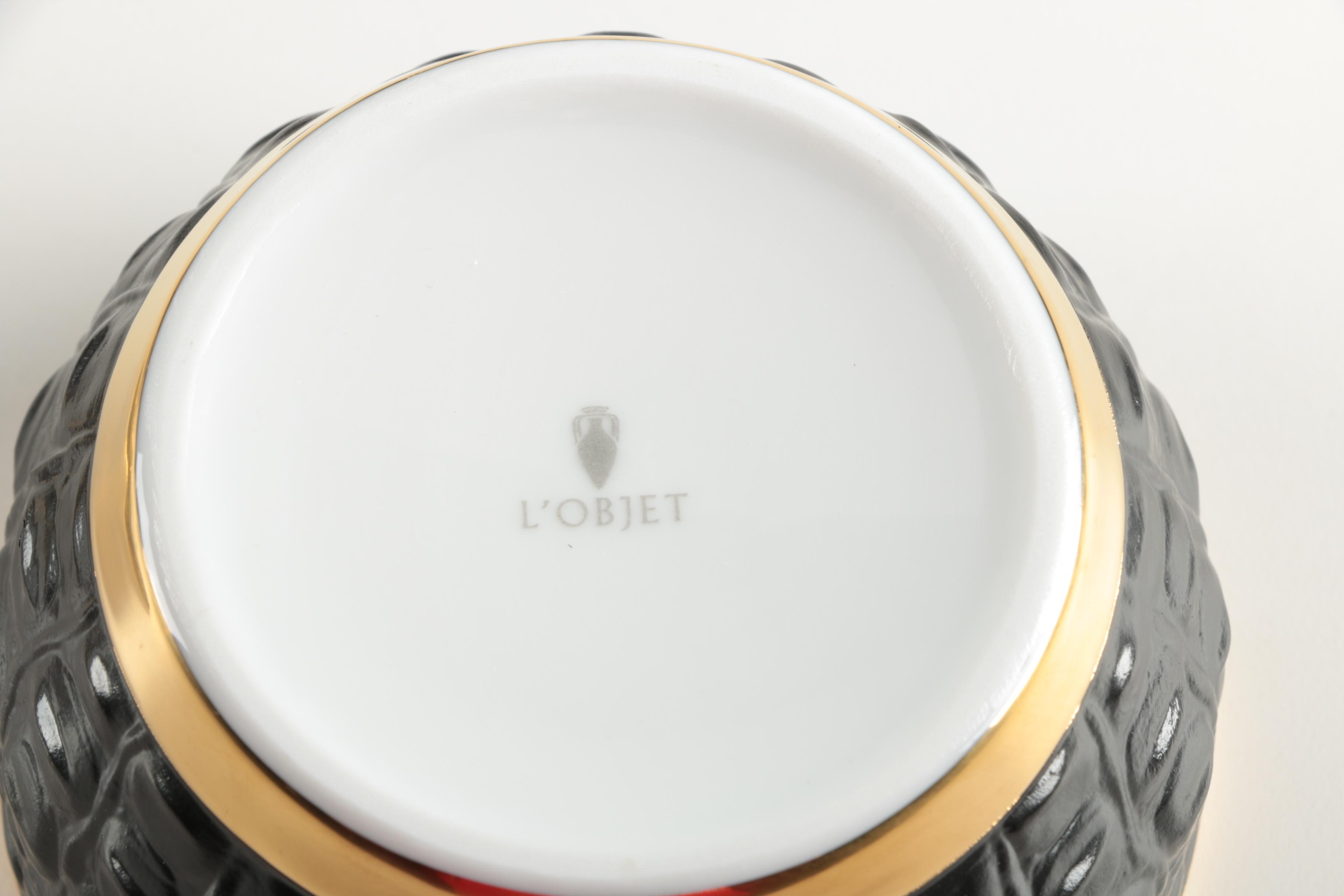 Pair of L'Objet Ornate Candles