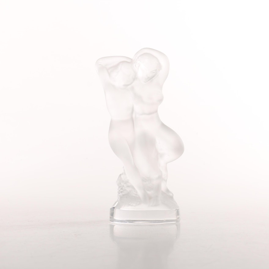 Lalique Crystal Figure of Two Women