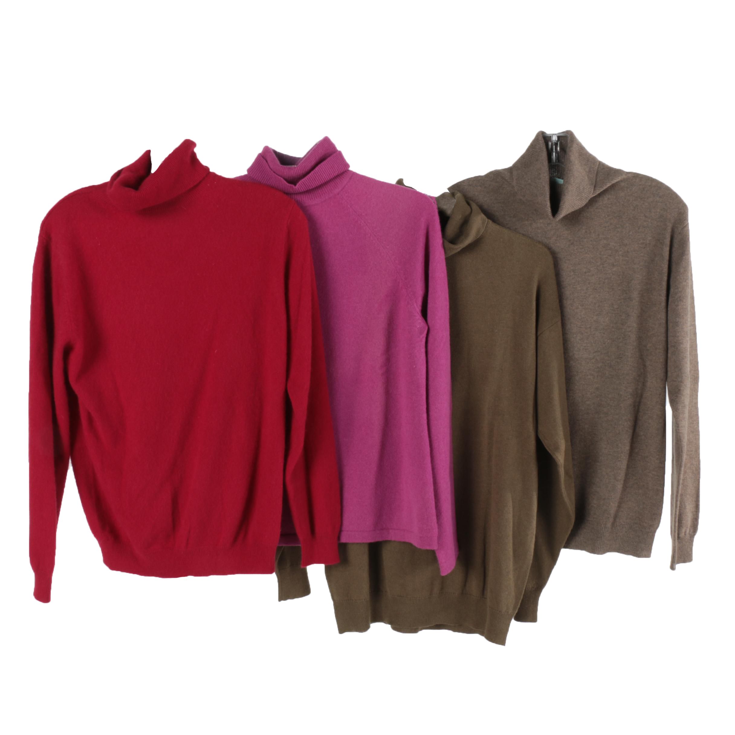 Cashmere Turtleneck Sweaters Including Silk
